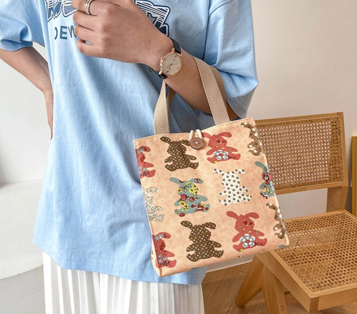 Canvas Lunch Tote bag - ZoocomingTree