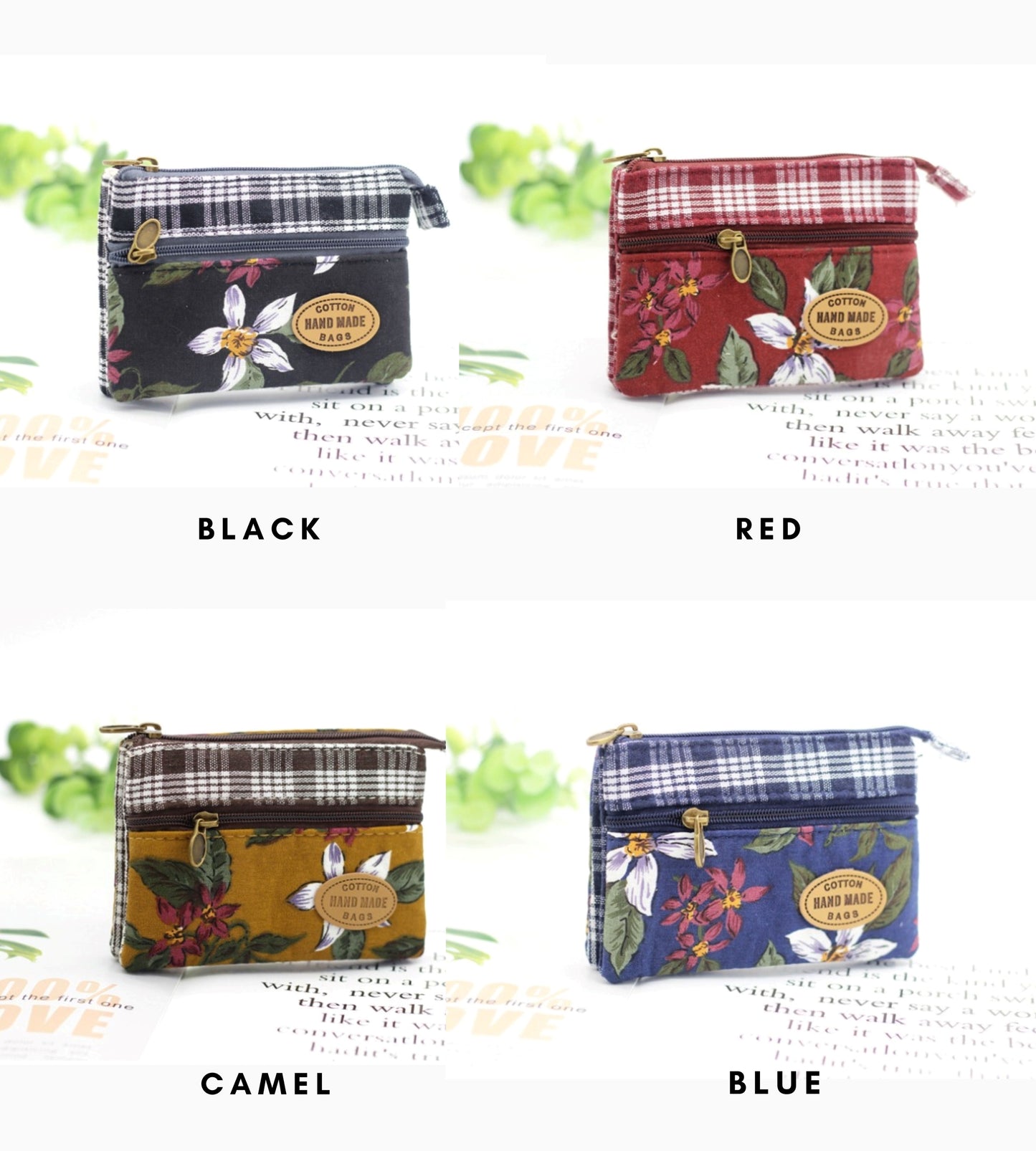 Flower Printed Cotton Coin Purse - ZoocomingTree