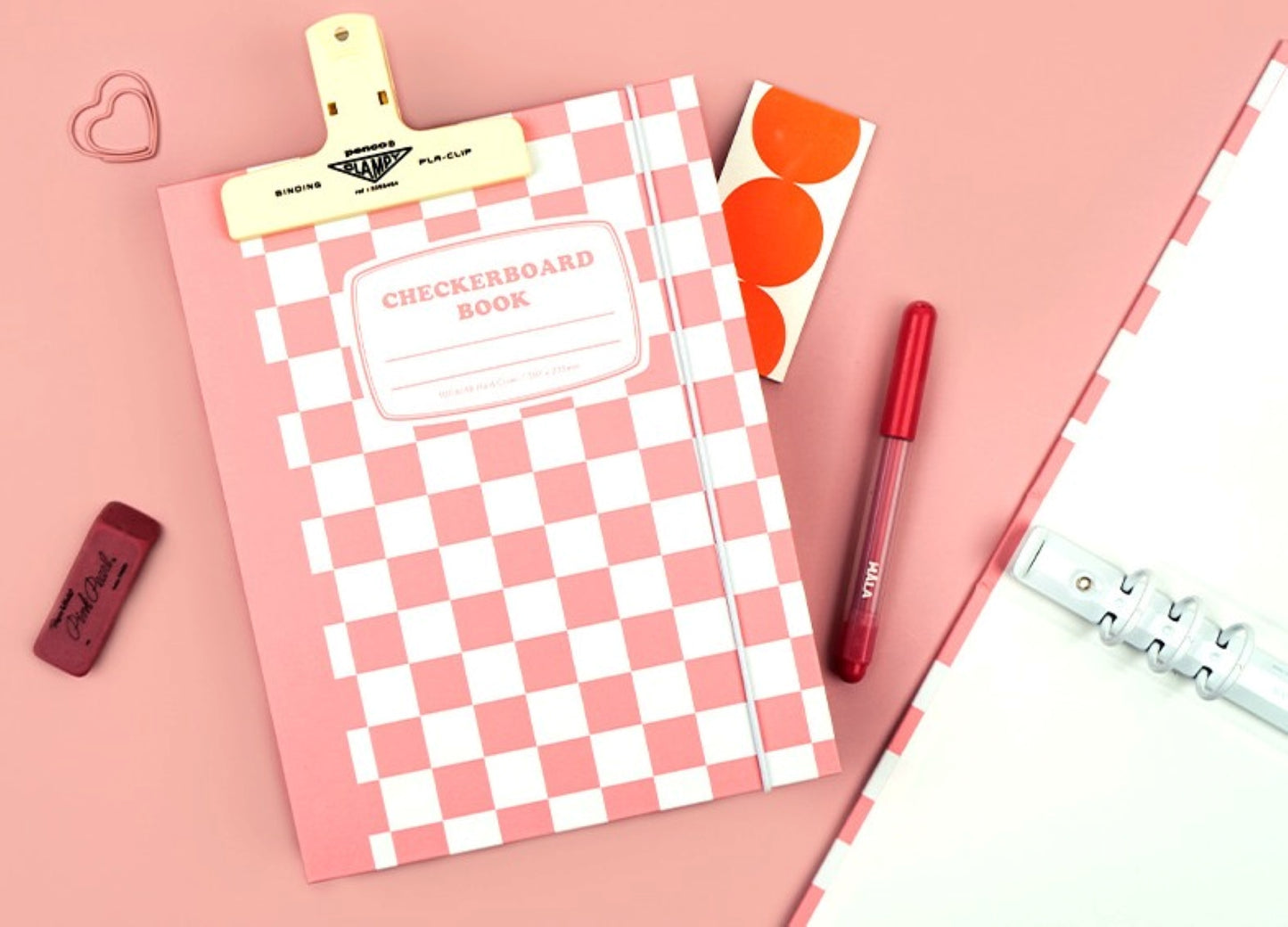 Colorful Checkerboard Hard Cover A5 6 Ring Binder - ZoocomingTree