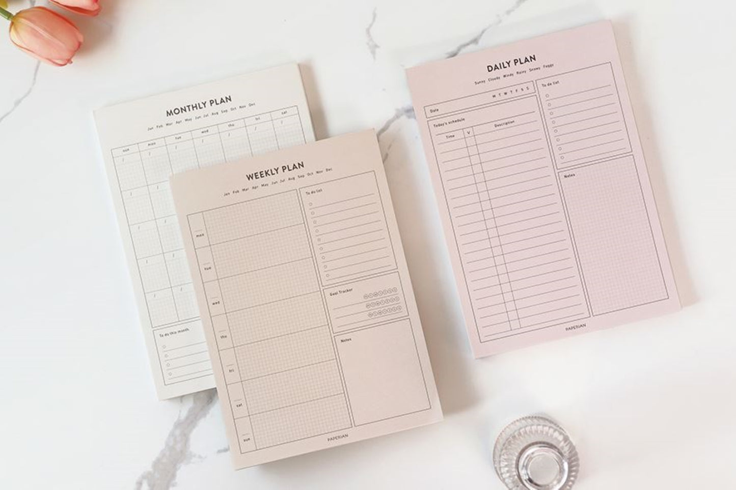 A5 Monthly Weekly Dairy Planner Pad - ZoocomingTree