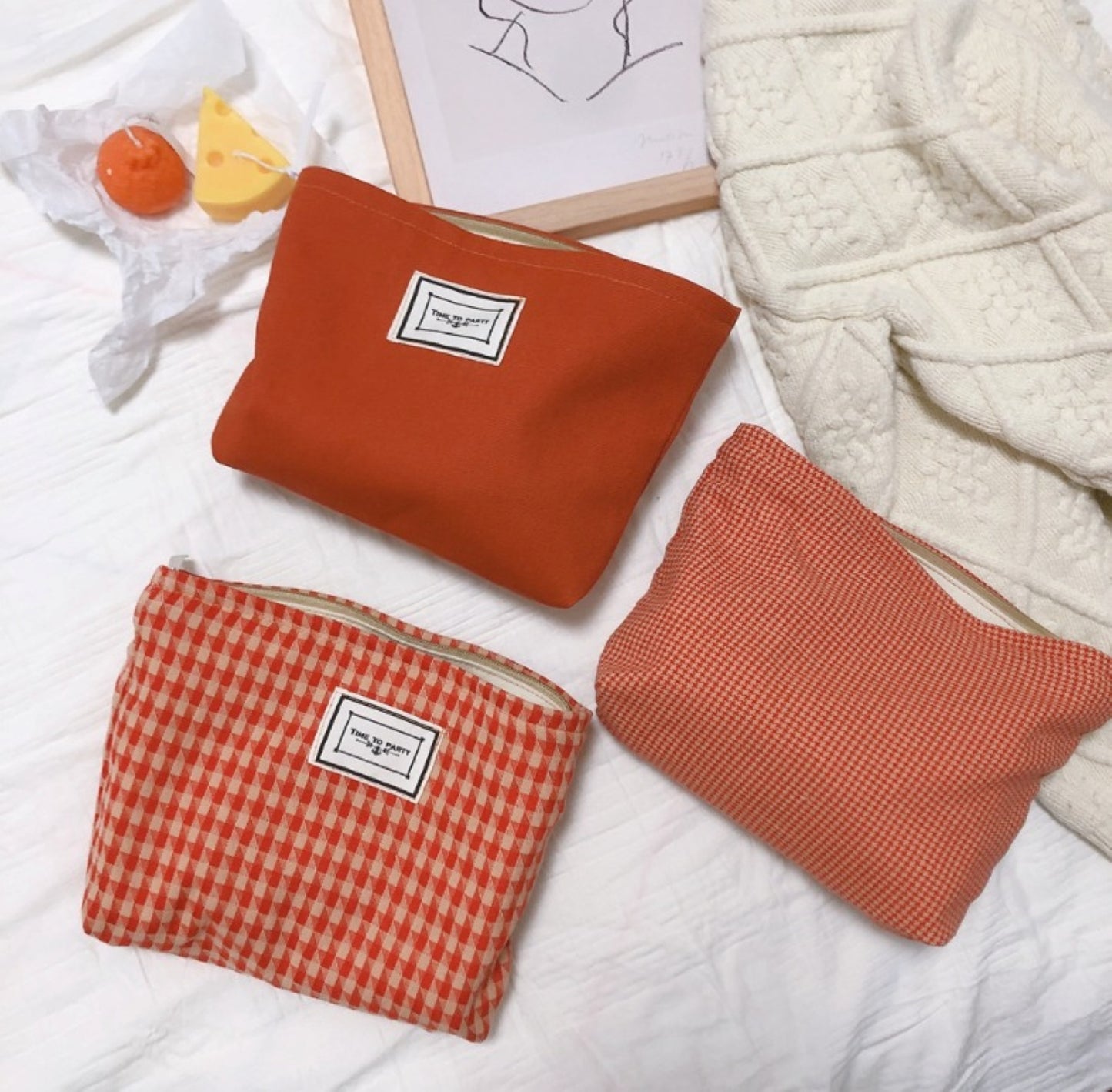 Cotton Makeup Zipper Pouch - ZoocomingTree