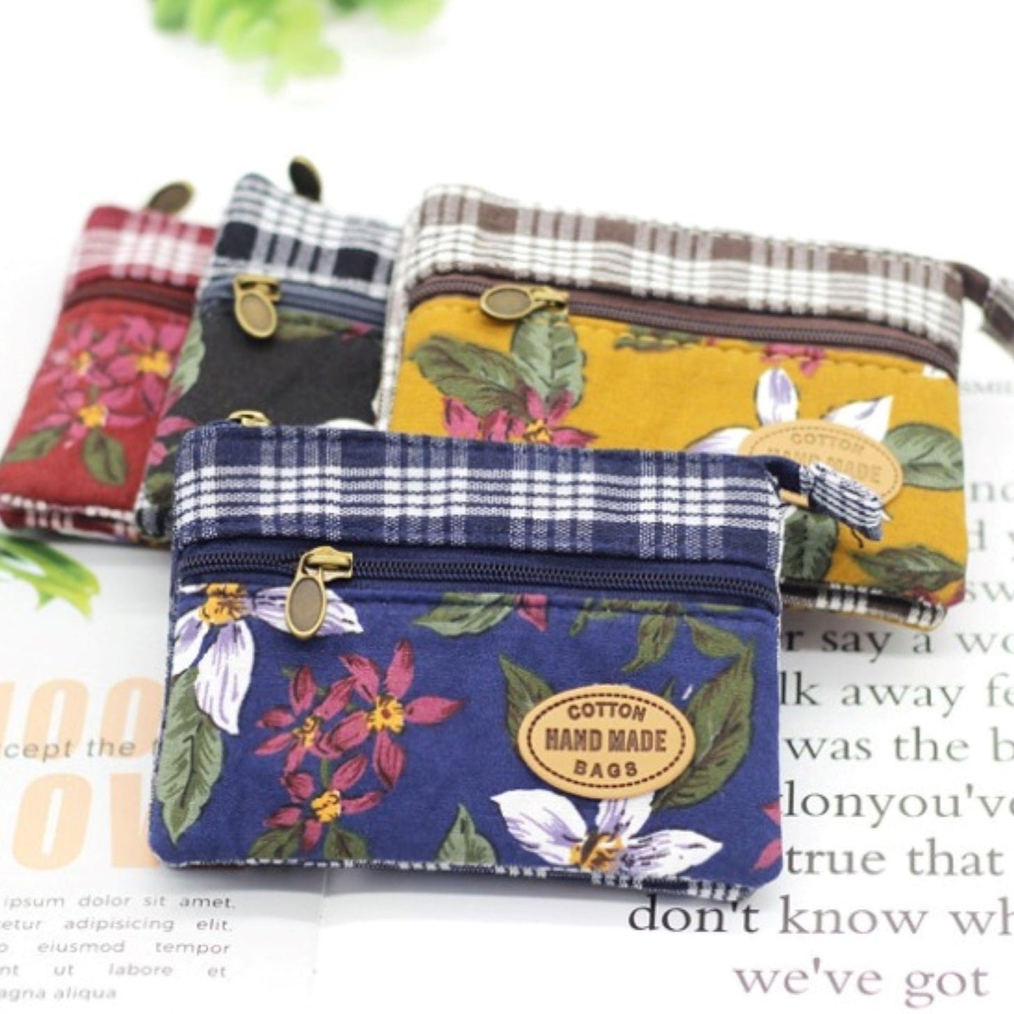 Flower Printed Cotton Coin Purse - ZoocomingTree