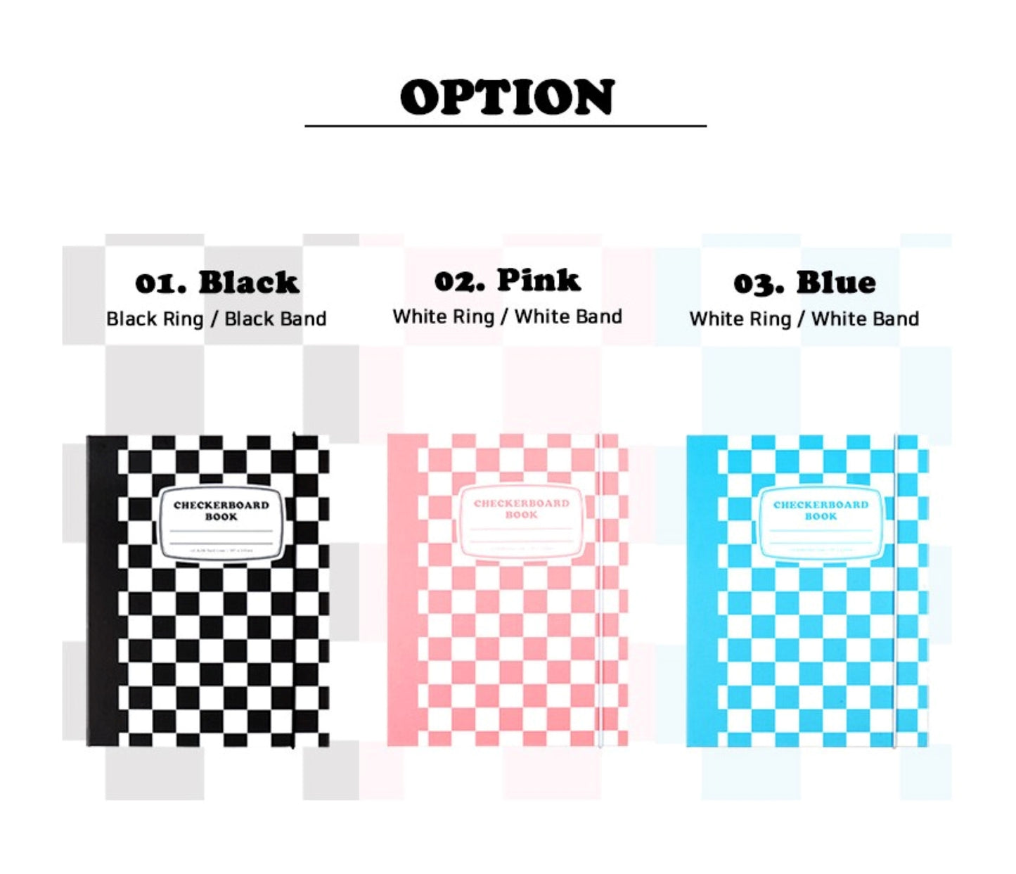 Colorful Checkerboard Hard Cover A5 6 Ring Binder - ZoocomingTree