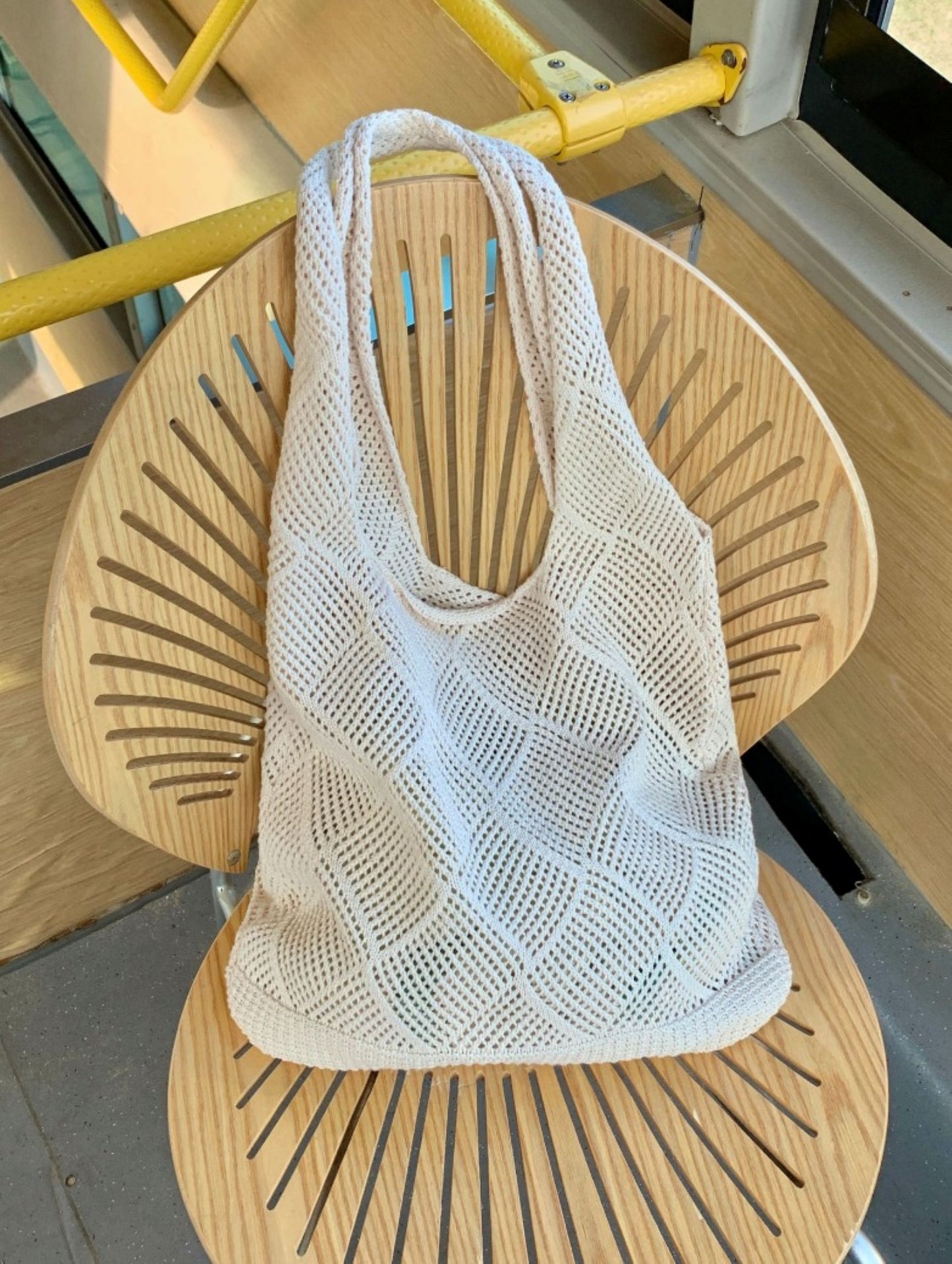 Women Crochet Color Tote Bag - ZoocomingTree