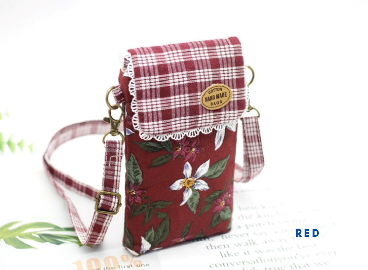 Floral Cotton Crossbody Phone Purse - ZoocomingTree
