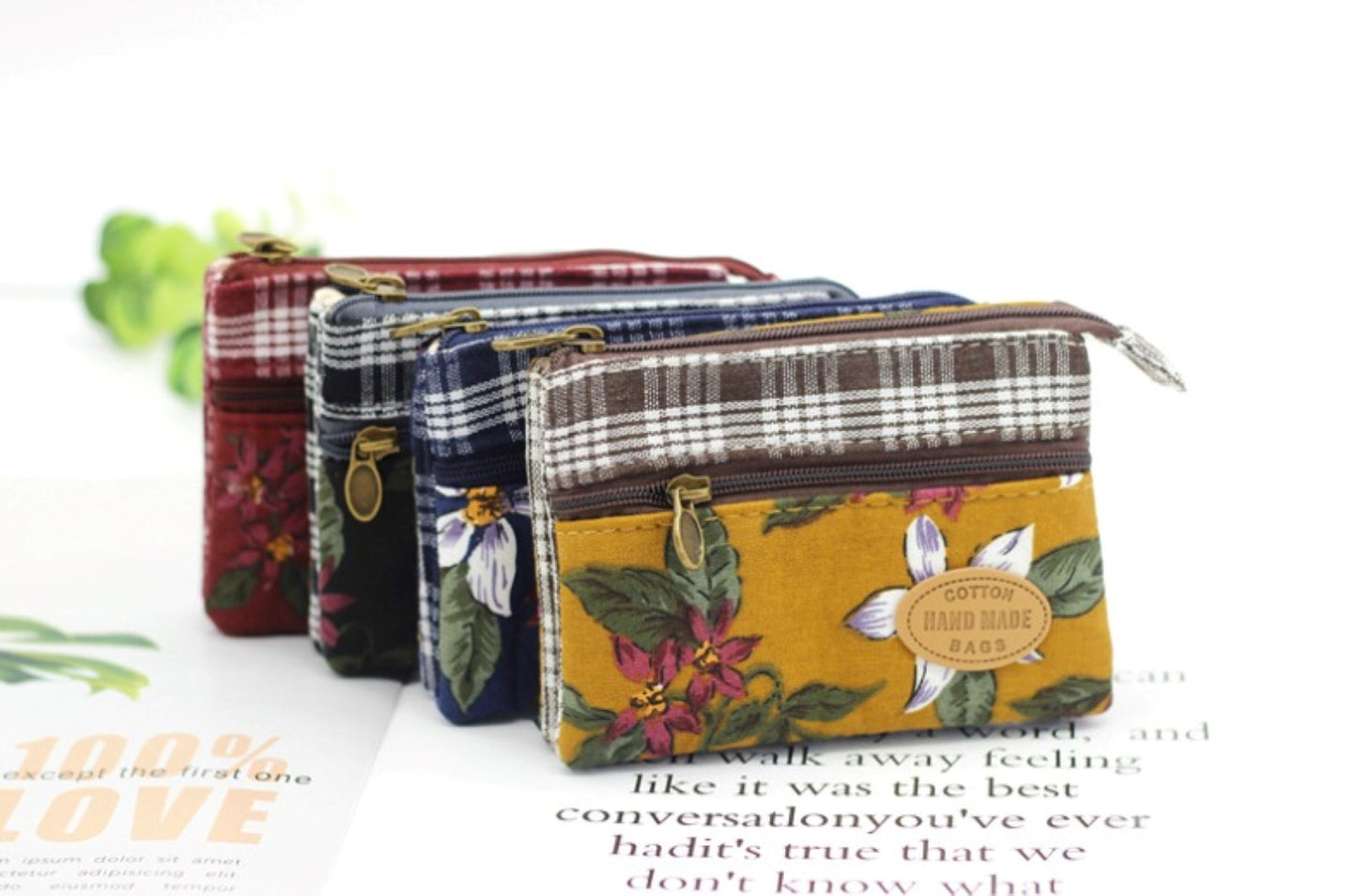 Flower Printed Cotton Coin Purse - ZoocomingTree