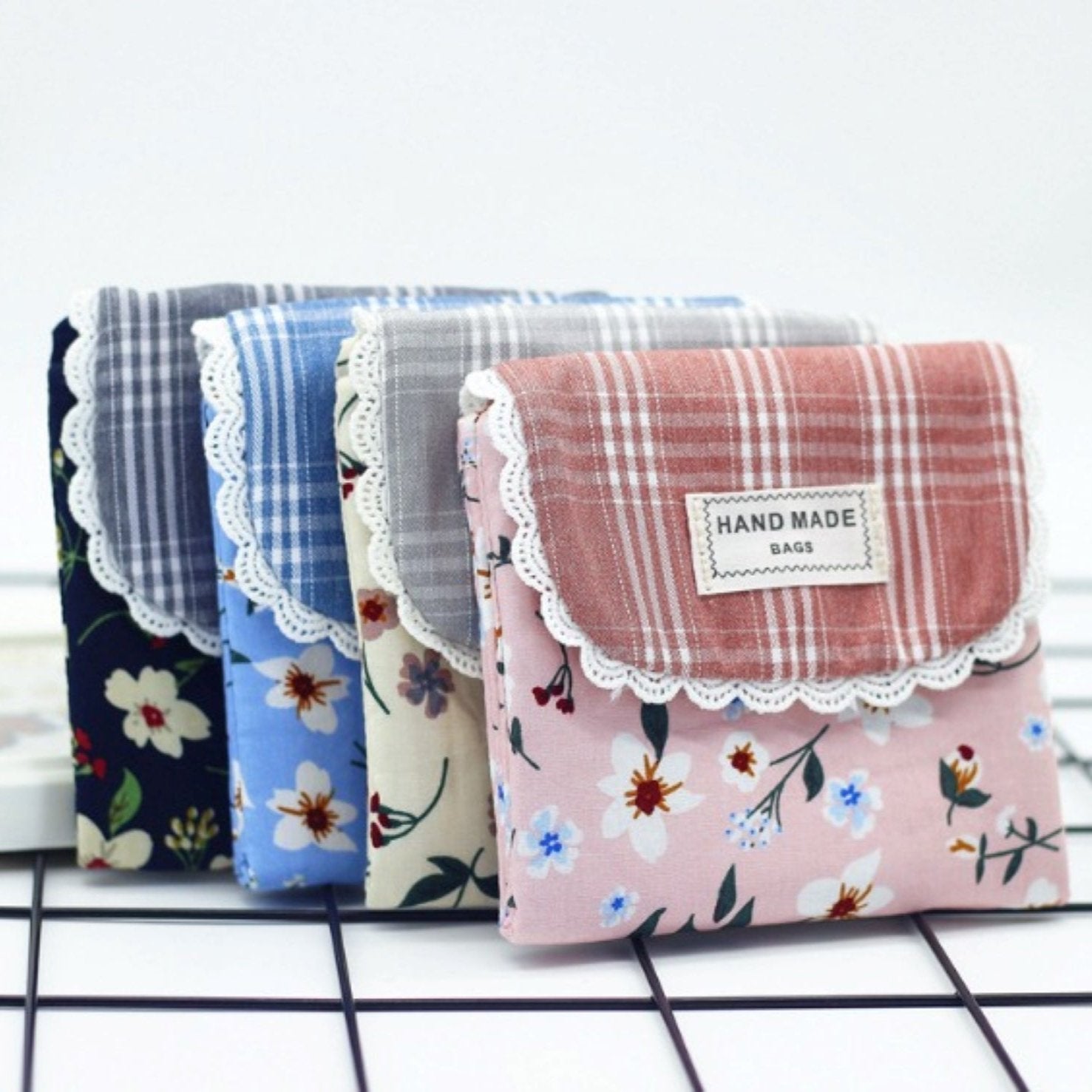 Floral Cotton Feminine Sanitary Pouch - ZoocomingTree