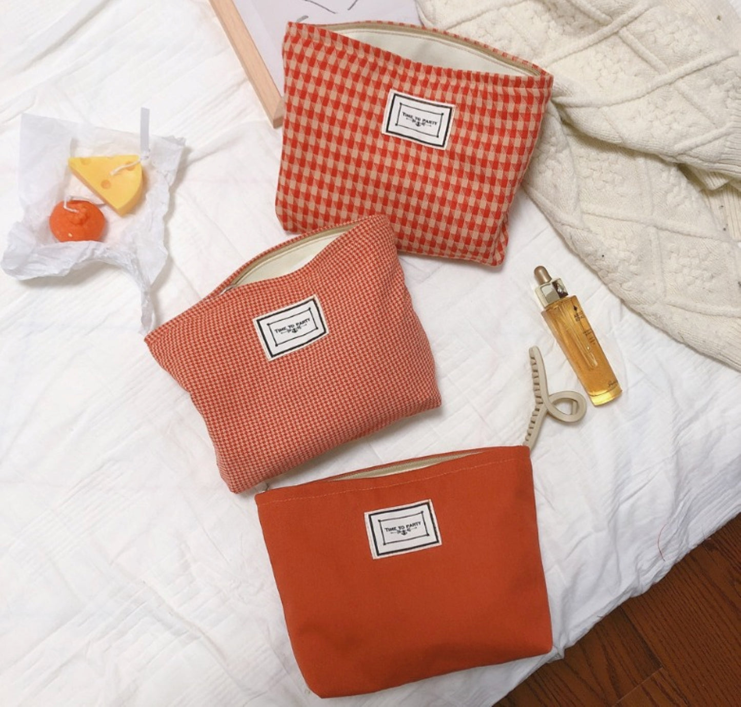 Cotton Makeup Zipper Pouch - ZoocomingTree
