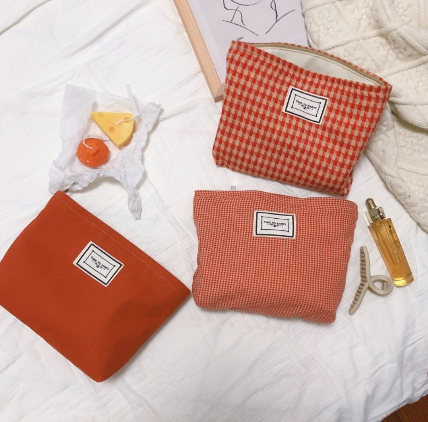 Cotton Makeup Zipper Pouch - ZoocomingTree