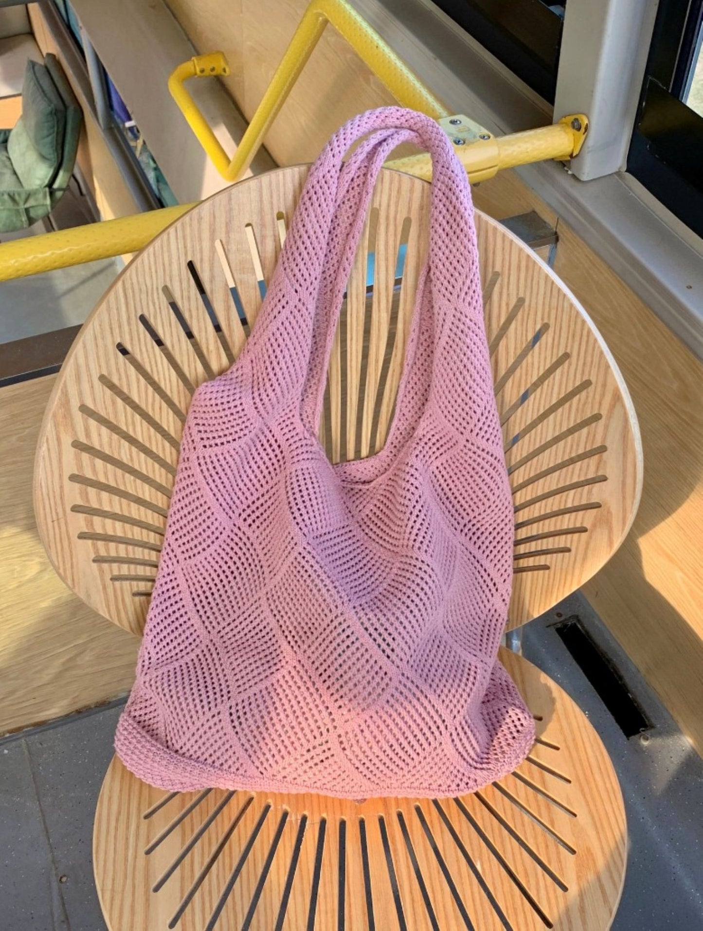 Women Crochet Color Tote Bag - ZoocomingTree