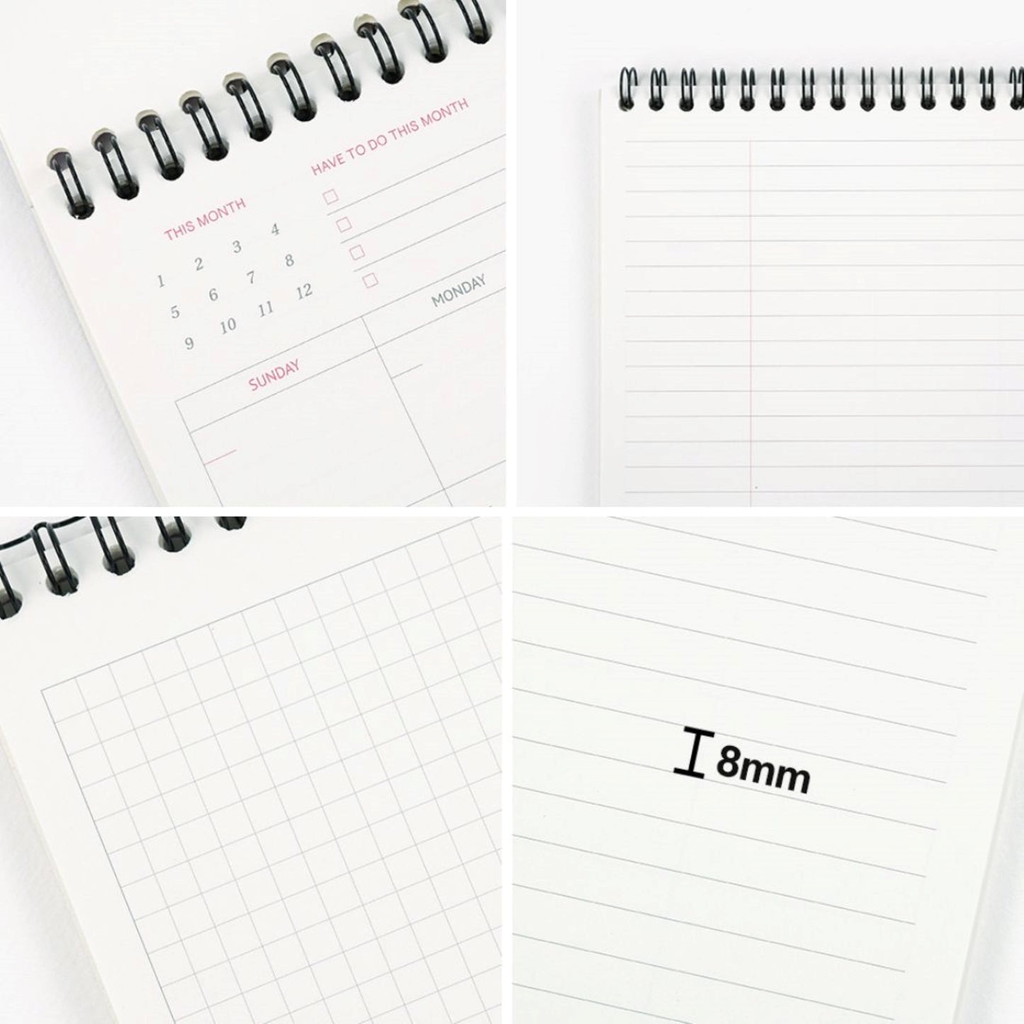 Minimalist Undated Desk Calendar - Simple and Practical - ZoocomingTree