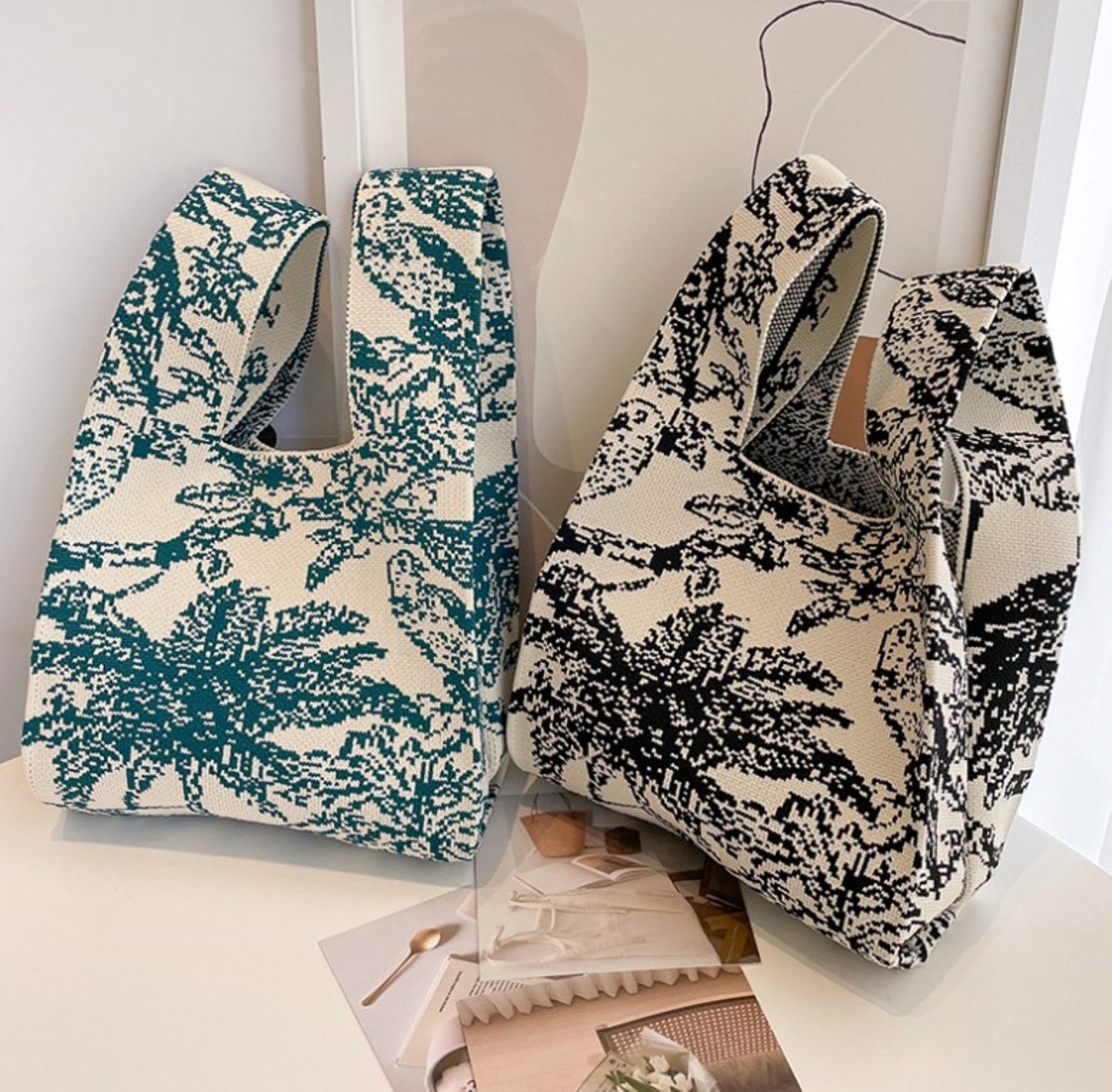Elegant Toile Knot Bag - ZoocomingTree
