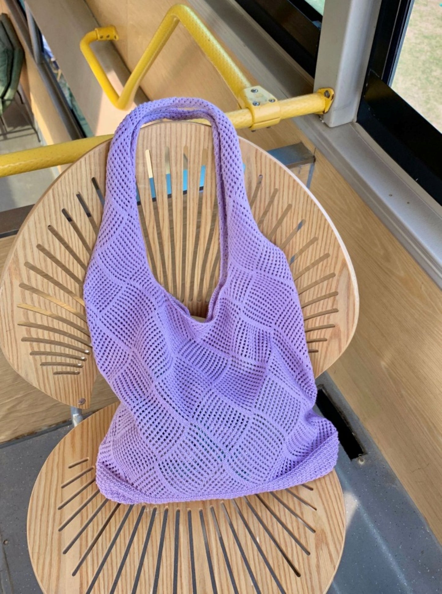 Women Crochet Color Tote Bag - ZoocomingTree