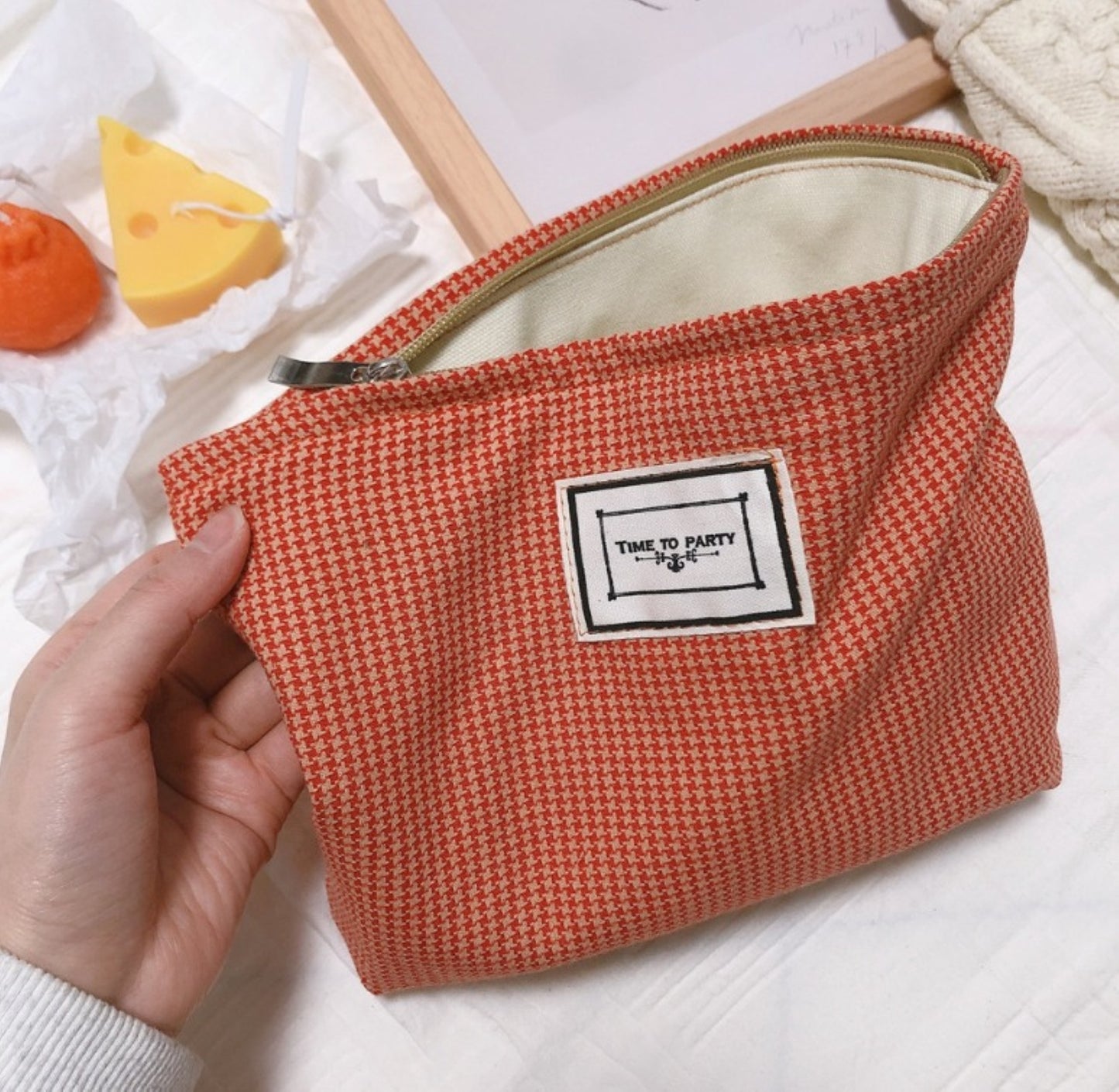 Cotton Makeup Zipper Pouch - ZoocomingTree