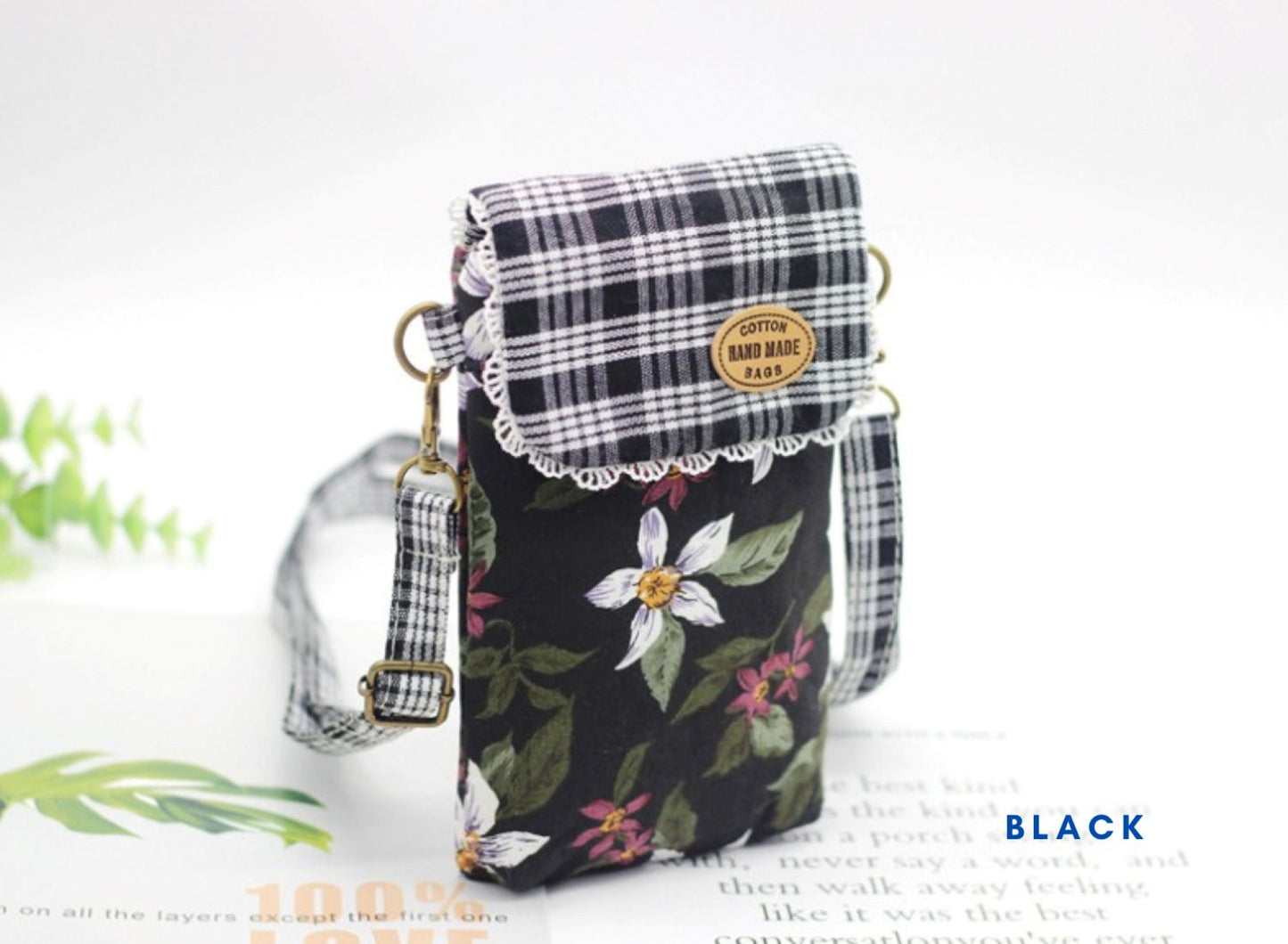 Floral Cotton Crossbody Phone Purse - ZoocomingTree