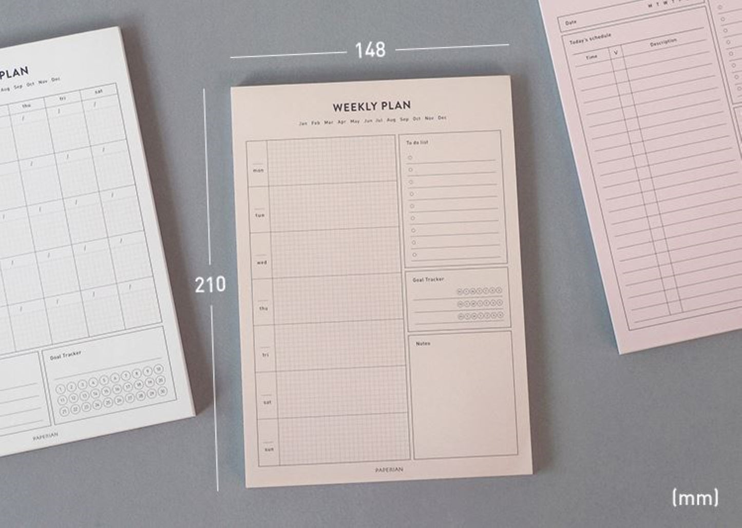 A5 Monthly Weekly Dairy Planner Pad - ZoocomingTree