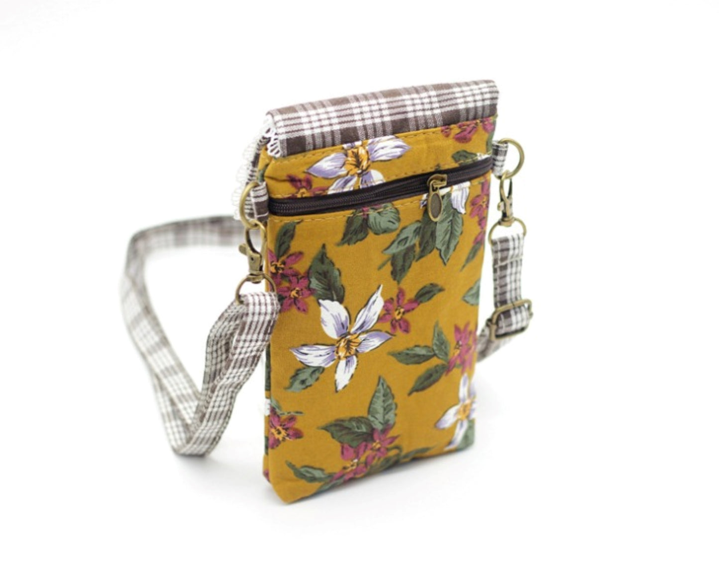 Floral Cotton Crossbody Phone Purse - ZoocomingTree