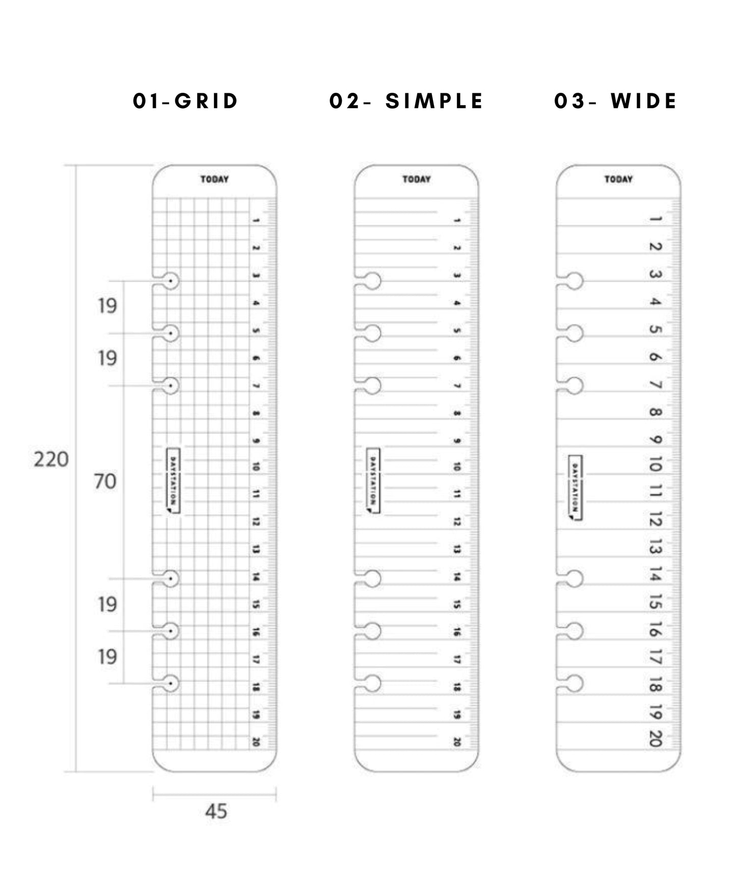 A5 Binder Clear Bookmark Ruler - ZoocomingTree