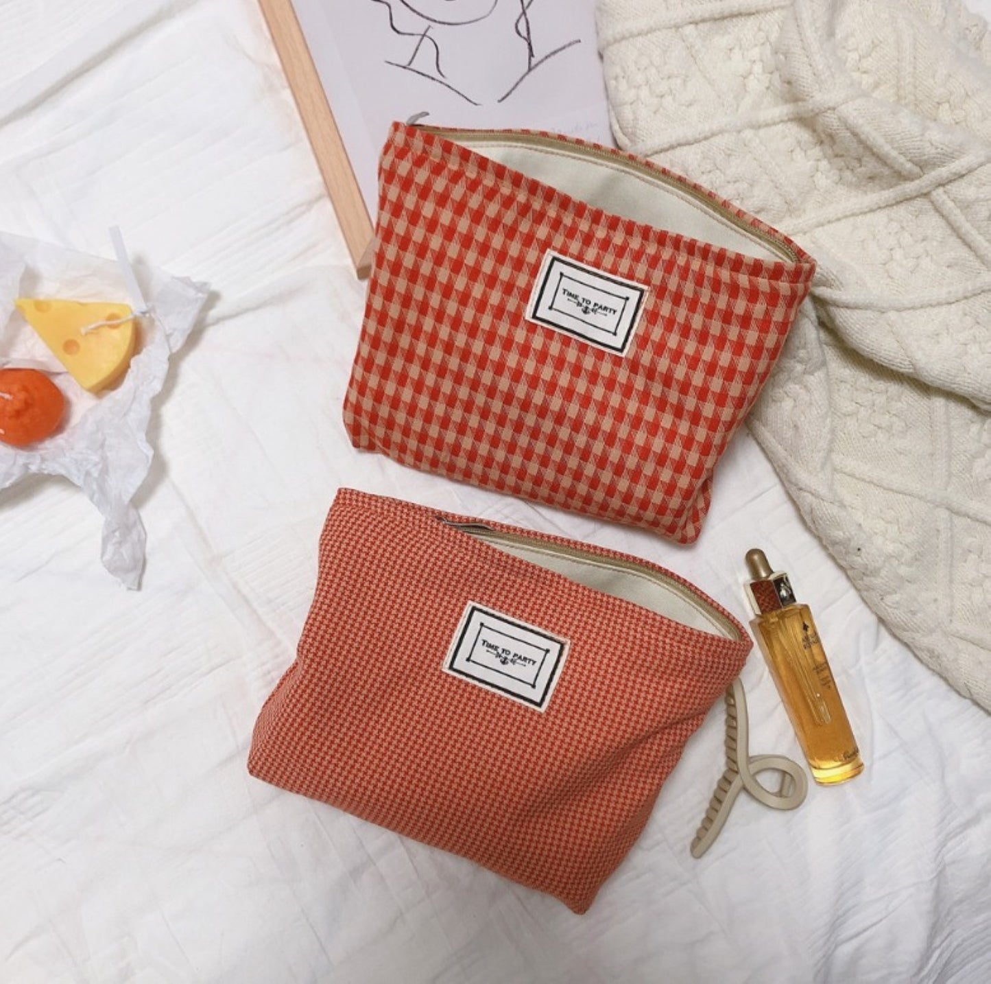 Cotton Makeup Zipper Pouch - ZoocomingTree