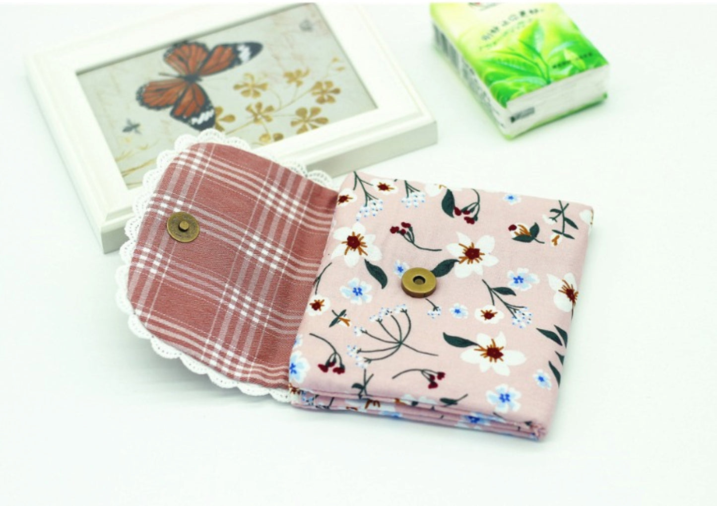 Floral Cotton Feminine Sanitary Pouch - ZoocomingTree