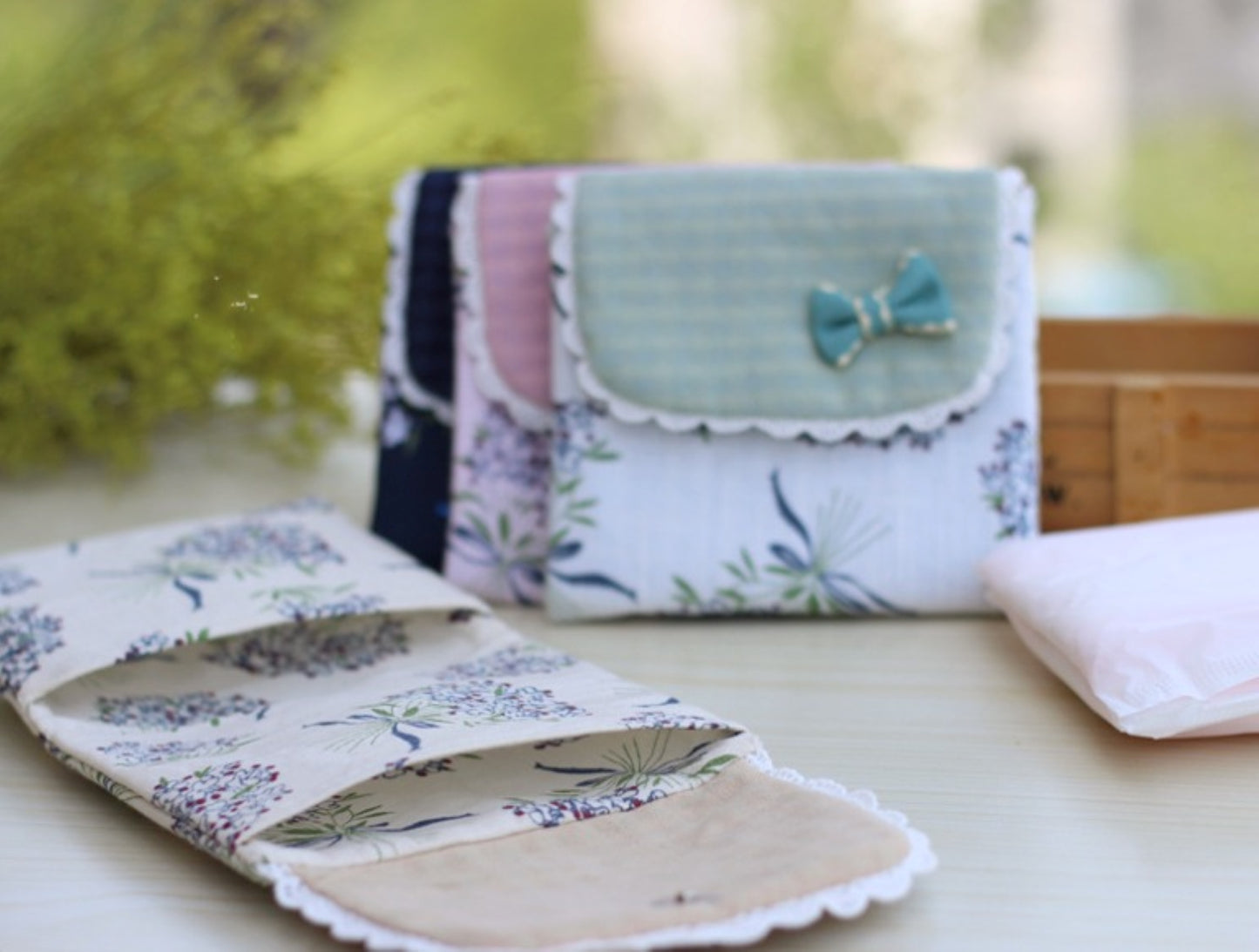 Cotton Ribbon Feminine Pouch - ZoocomingTree