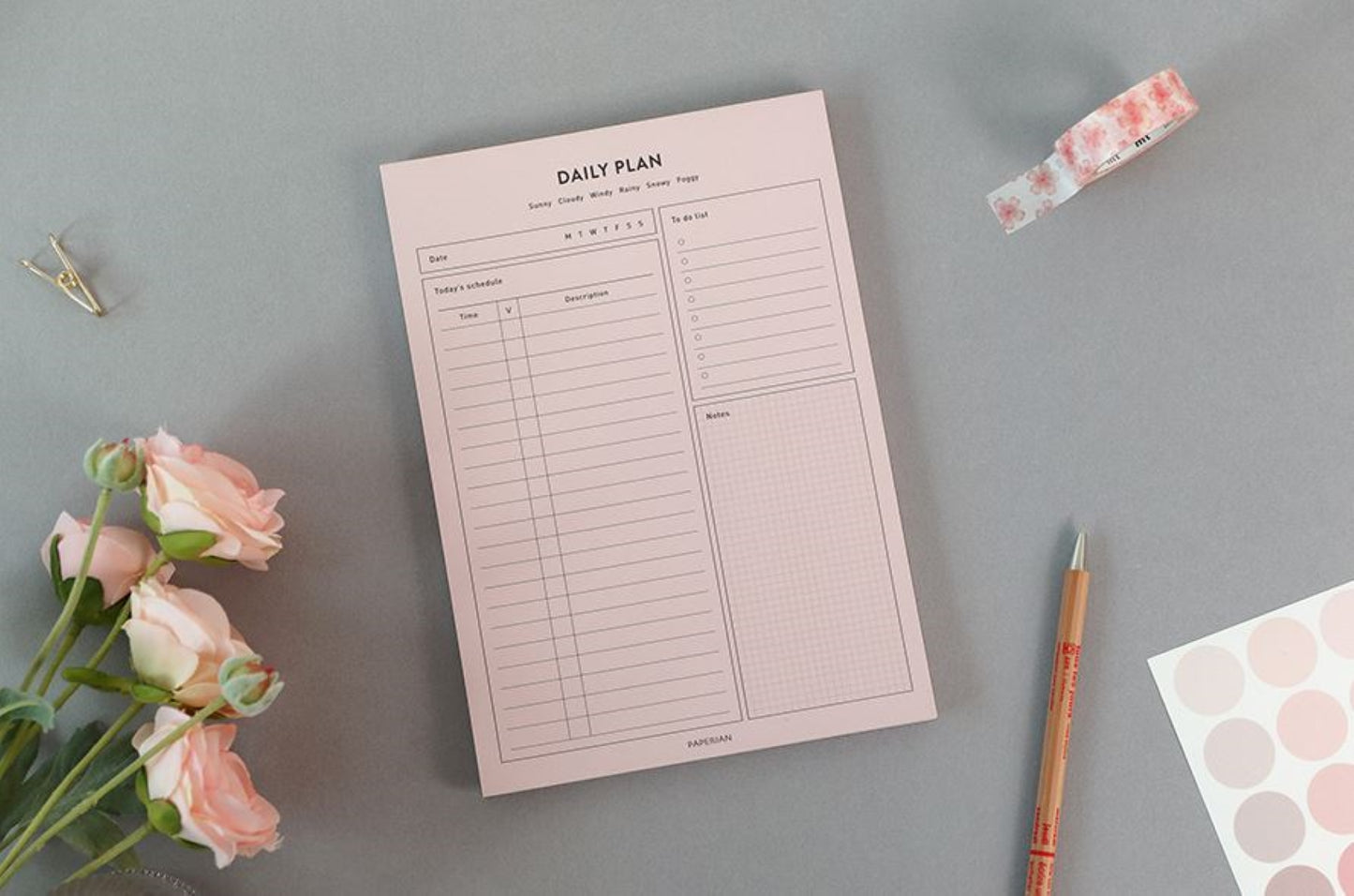 A5 Monthly Weekly Dairy Planner Pad - ZoocomingTree
