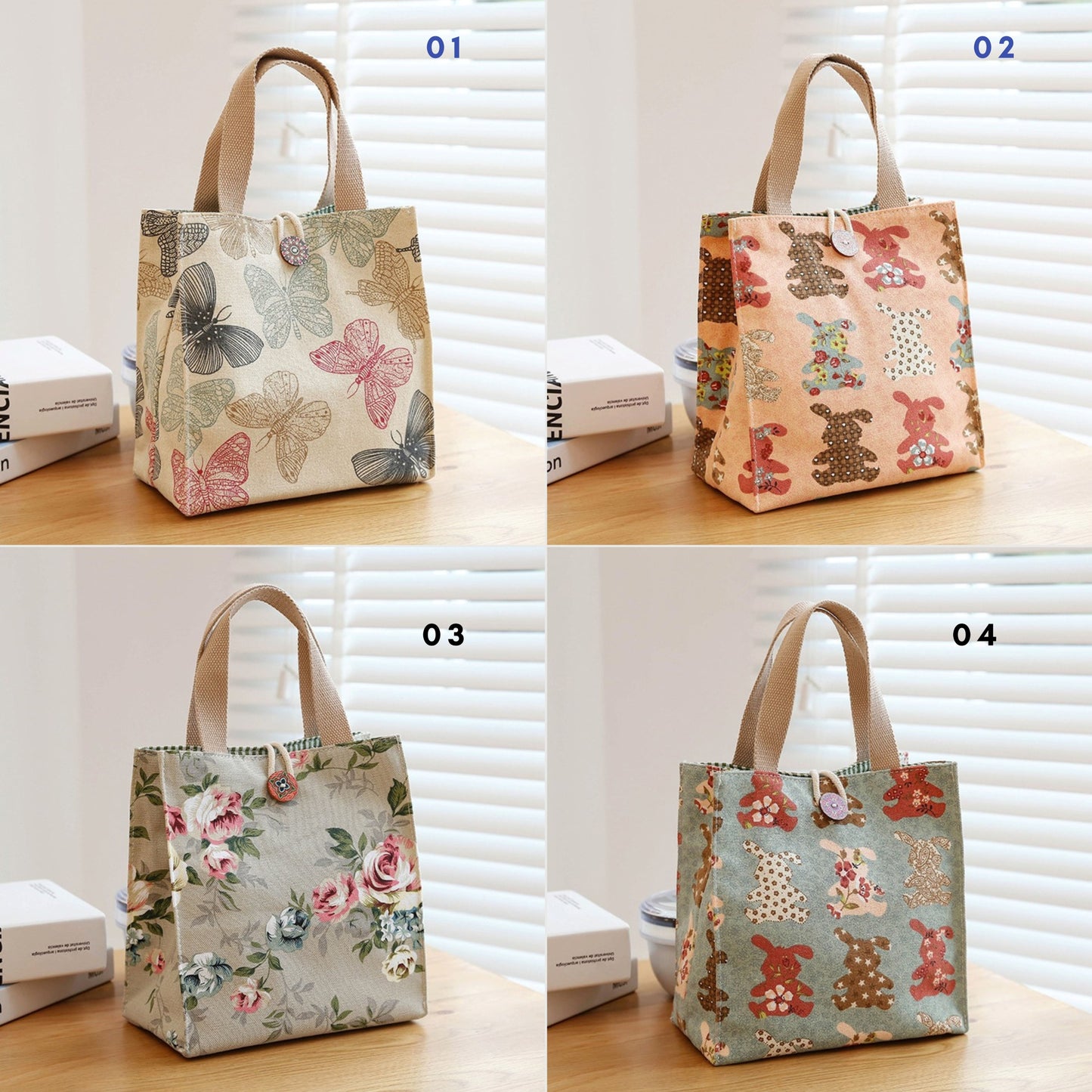Canvas Lunch Tote bag - ZoocomingTree