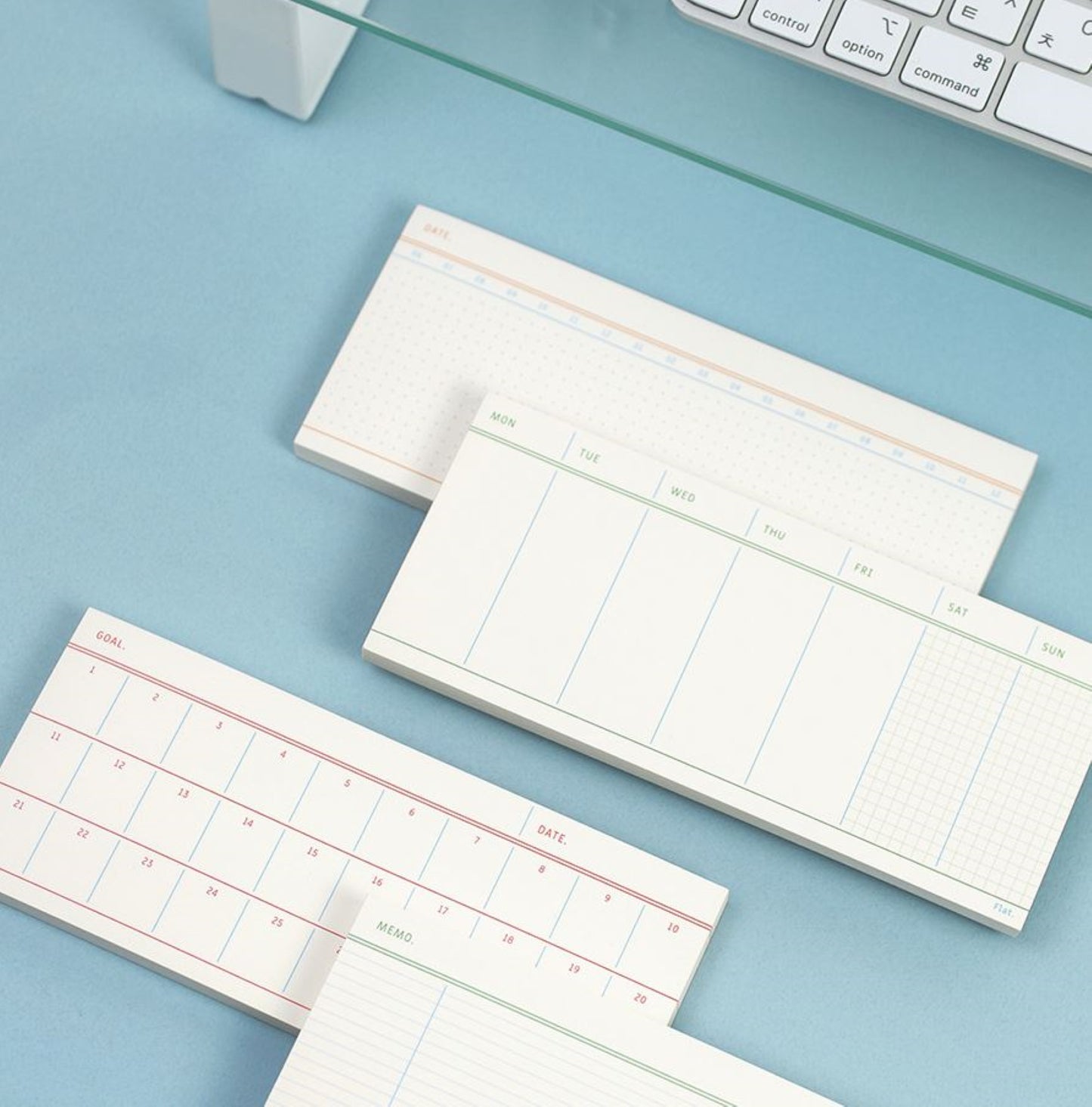 Flat Weekly Planner & Goal Tracker Pad - ZoocomingTree