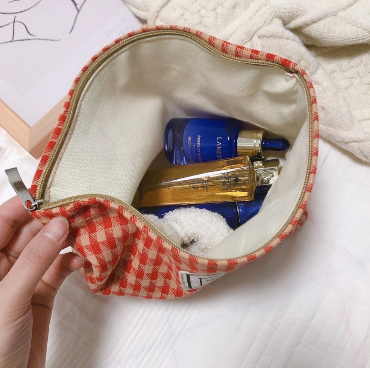 Cotton Makeup Zipper Pouch - ZoocomingTree