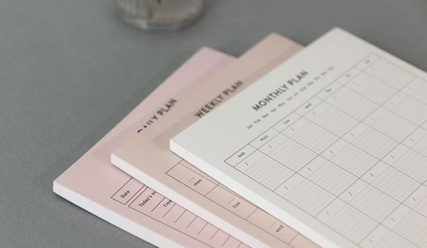 A5 Monthly Weekly Dairy Planner Pad - ZoocomingTree