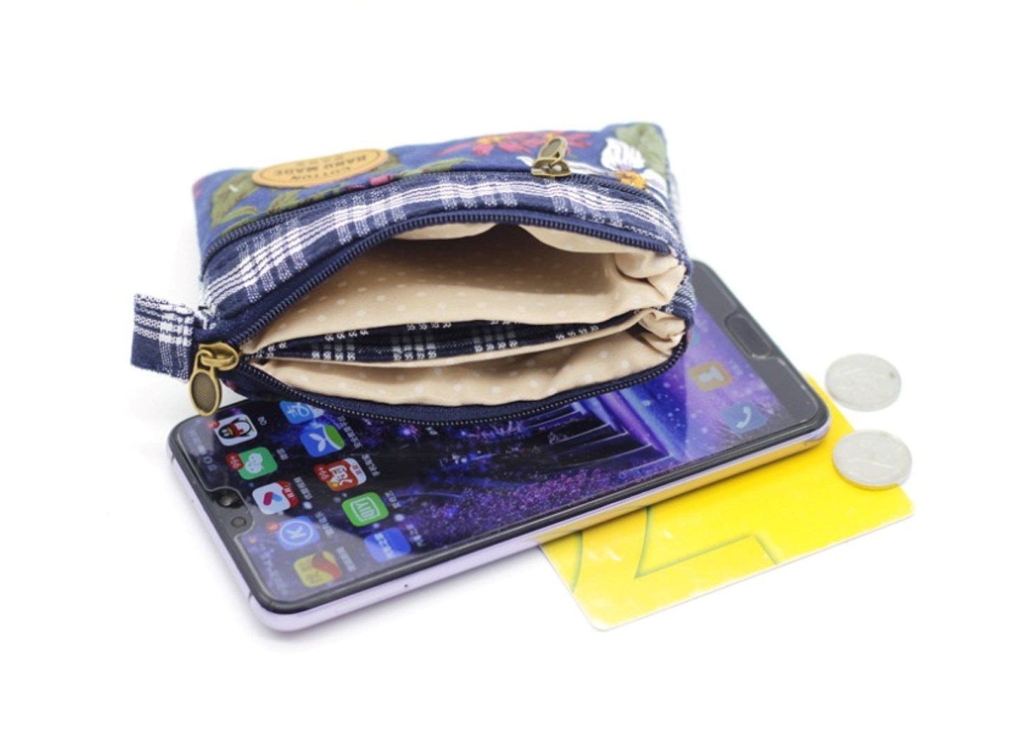 Flower Printed Cotton Coin Purse - ZoocomingTree