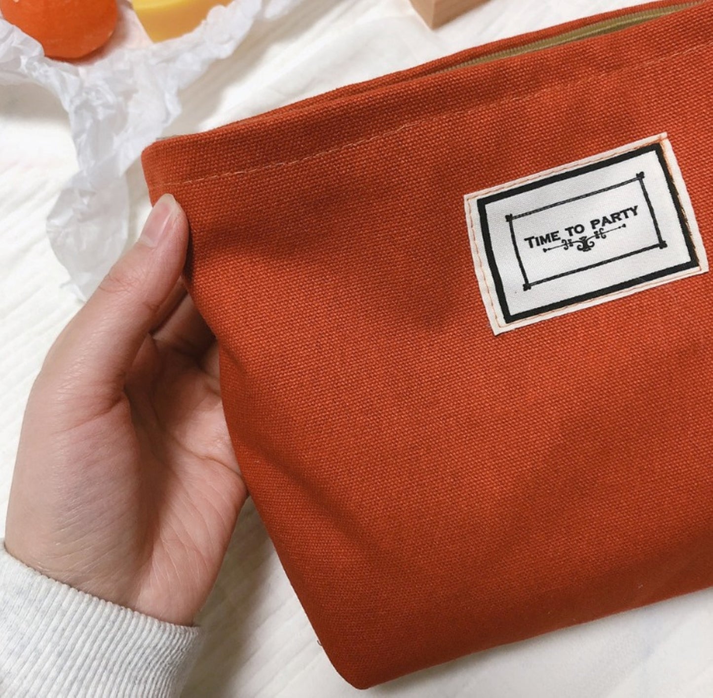Cotton Makeup Zipper Pouch - ZoocomingTree