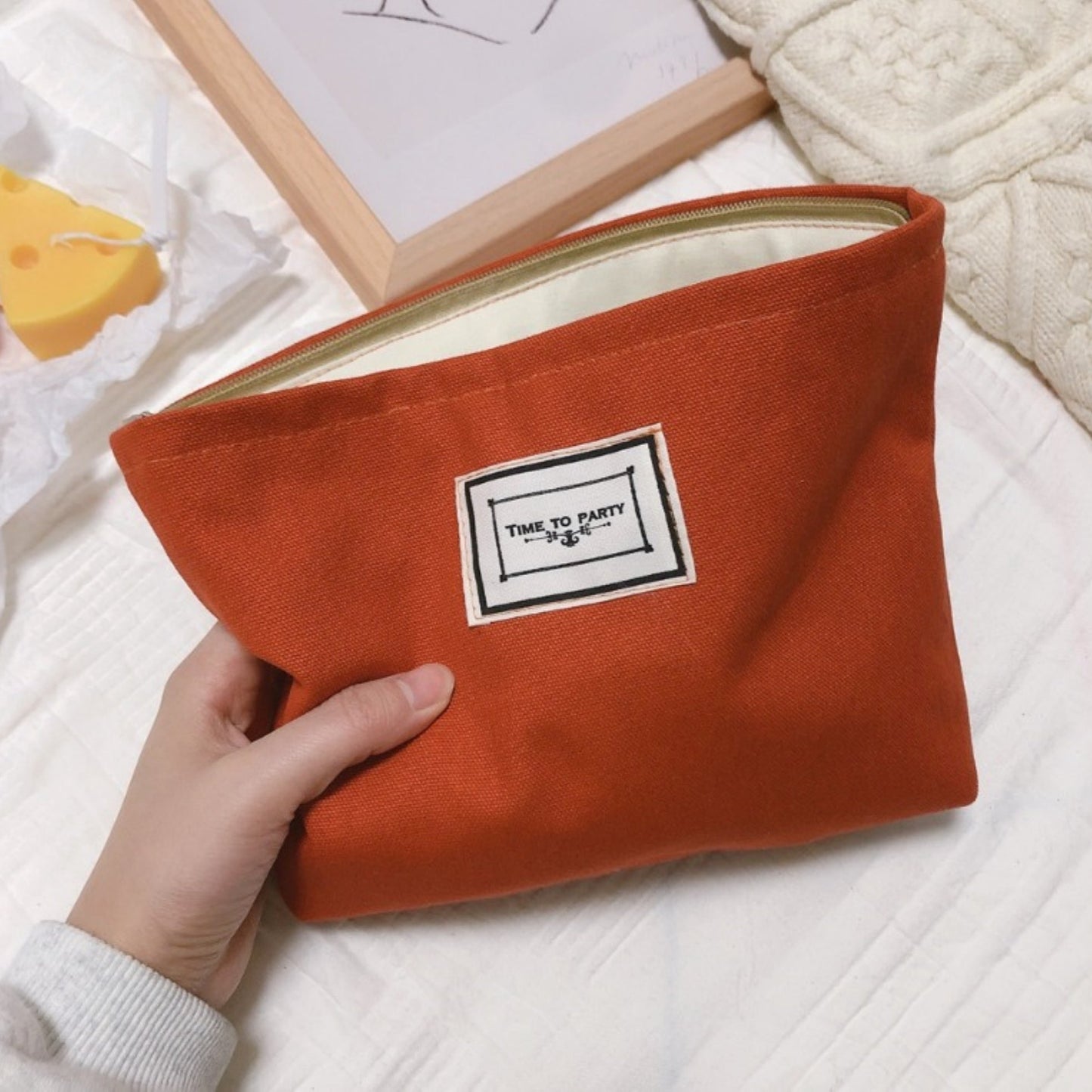 Cotton Makeup Zipper Pouch - ZoocomingTree