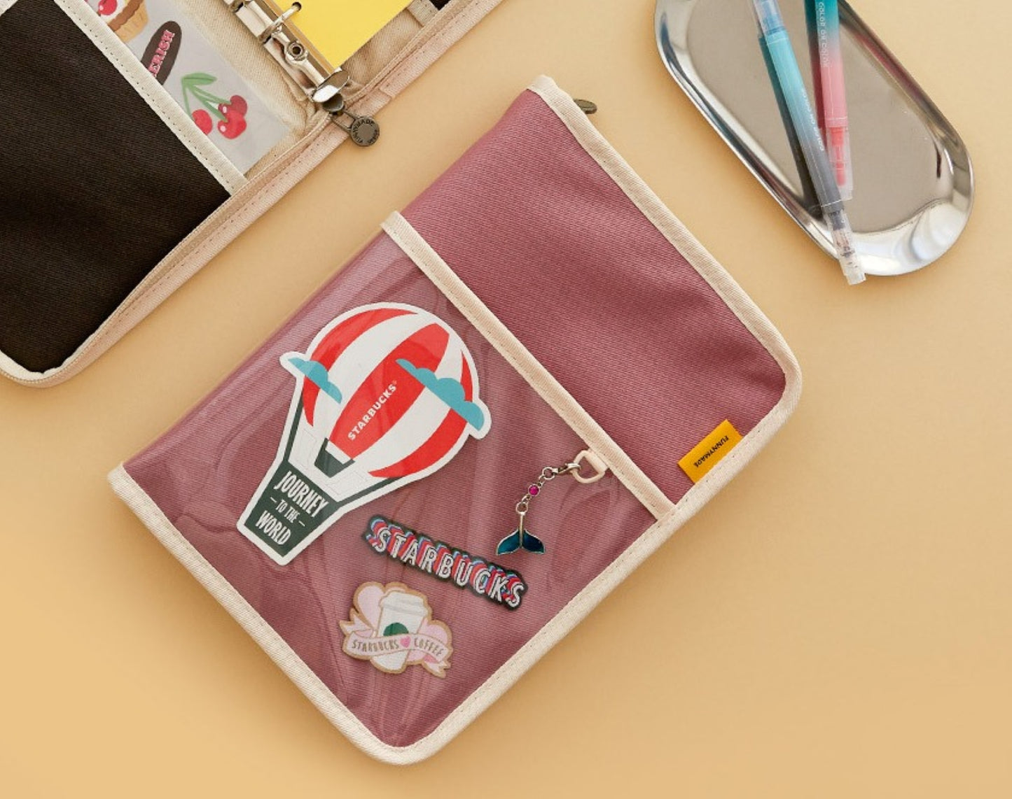 Canvas Clear A5 6 Ring Cotton Binder - ZoocomingTree