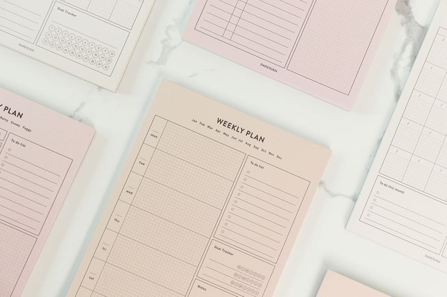 A5 Monthly Weekly Dairy Planner Pad - ZoocomingTree