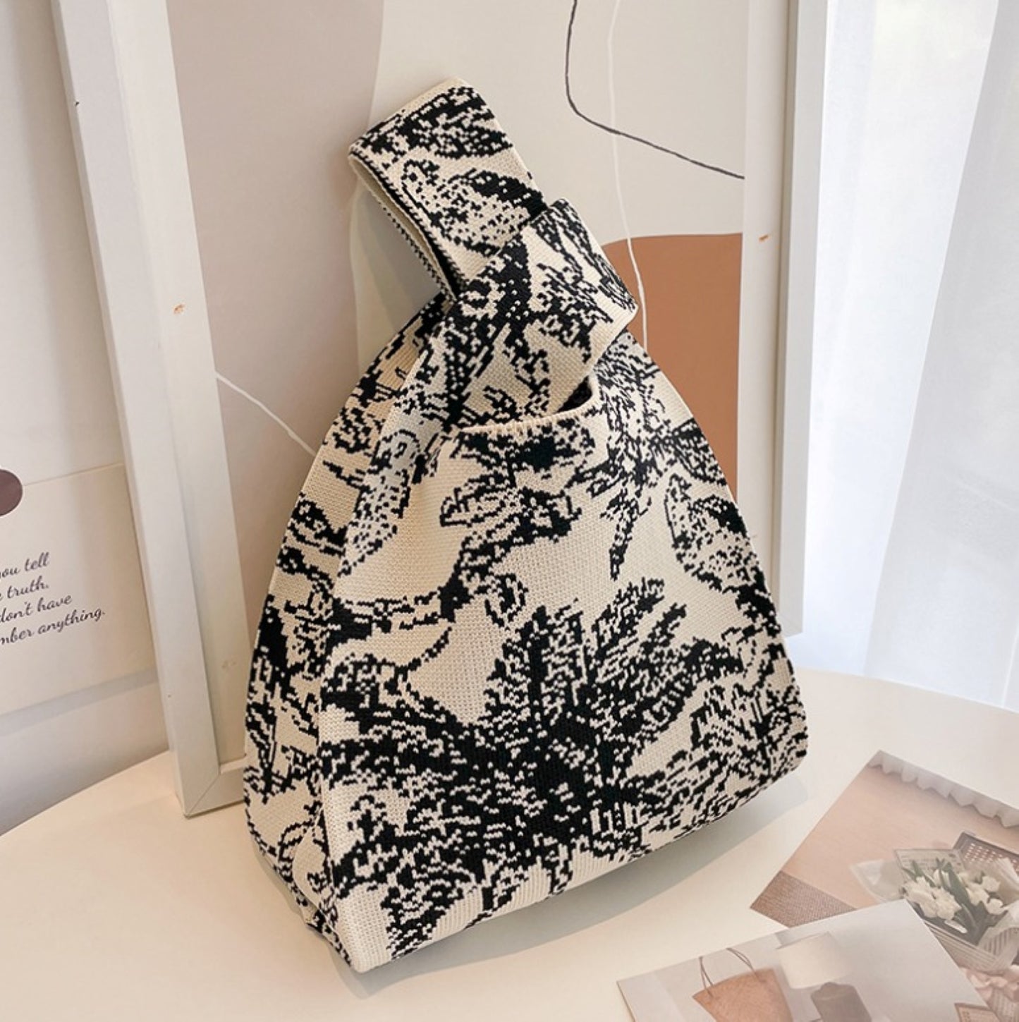 Elegant Toile Knot Bag - ZoocomingTree