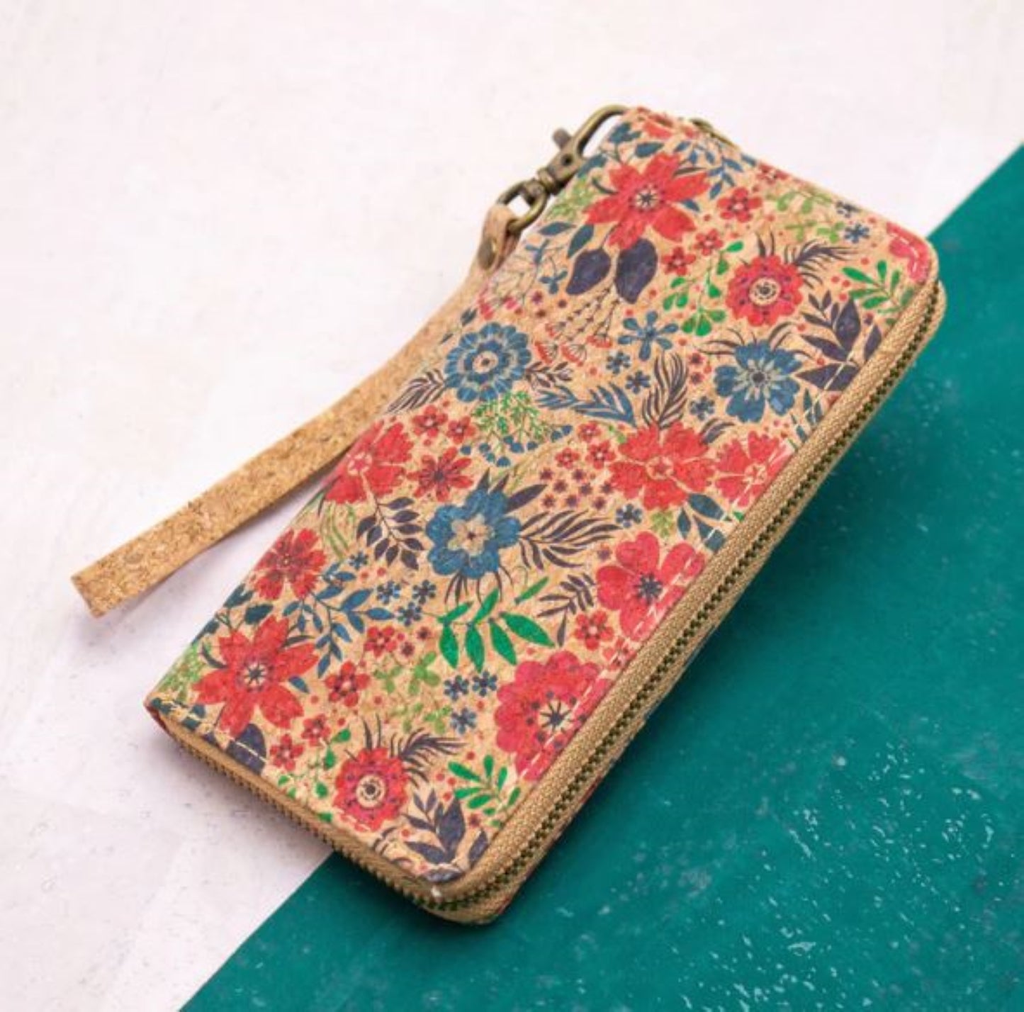 Women Flower Pattern Cork Wallet - ZoocomingTree
