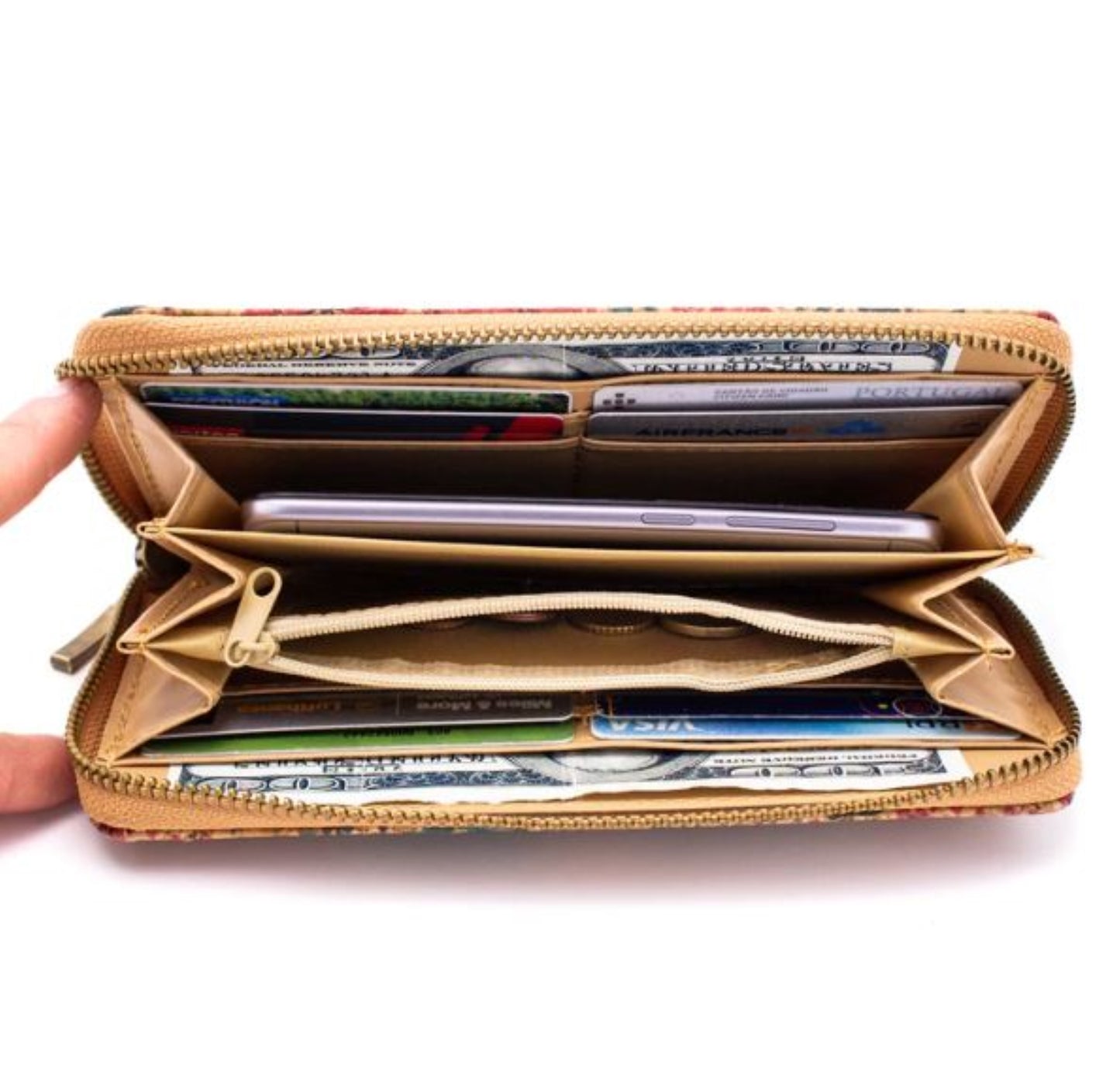 Women Flower Pattern Cork Wallet - ZoocomingTree
