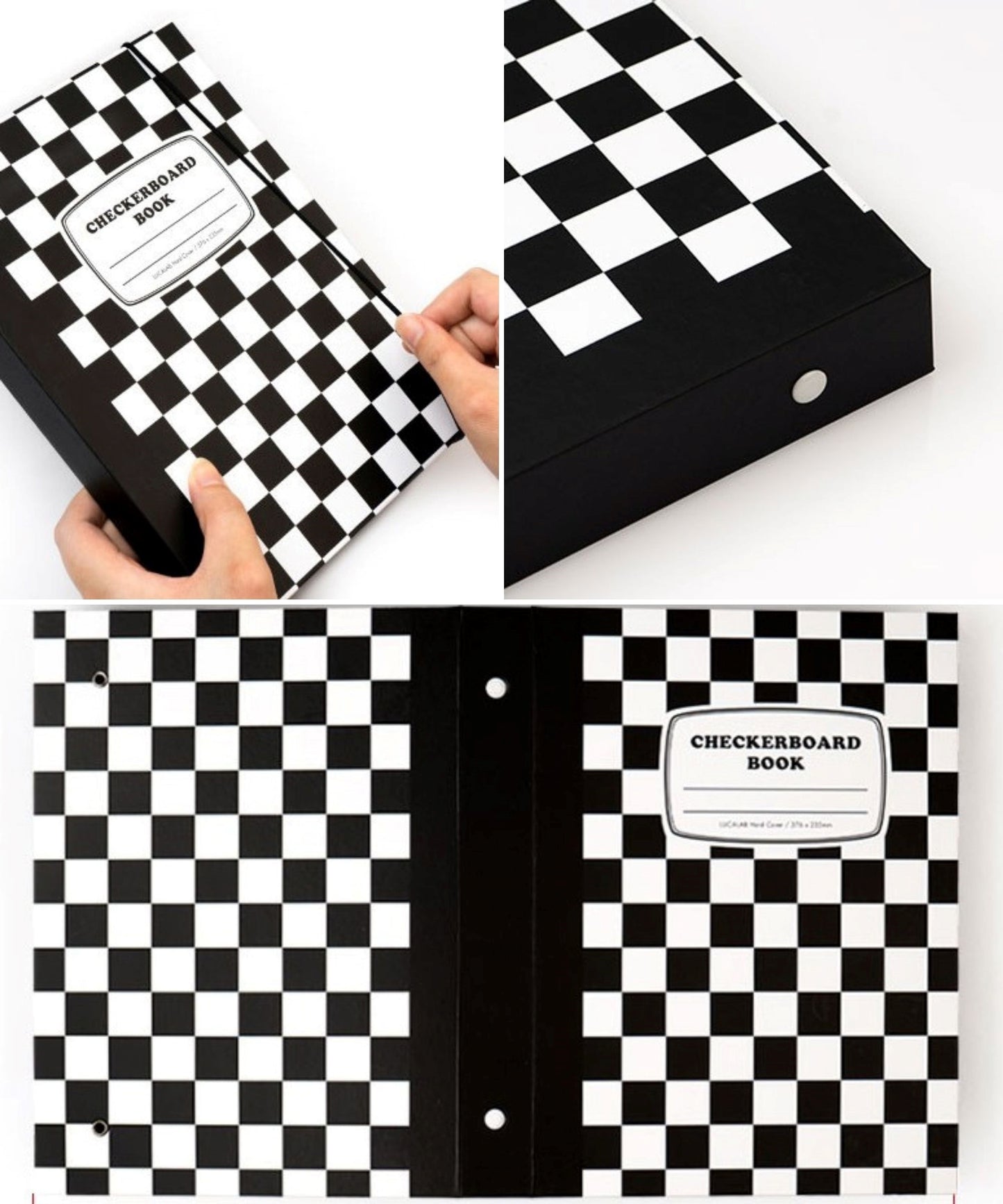 Colorful Checkerboard Hard Cover A5 6 Ring Binder - ZoocomingTree