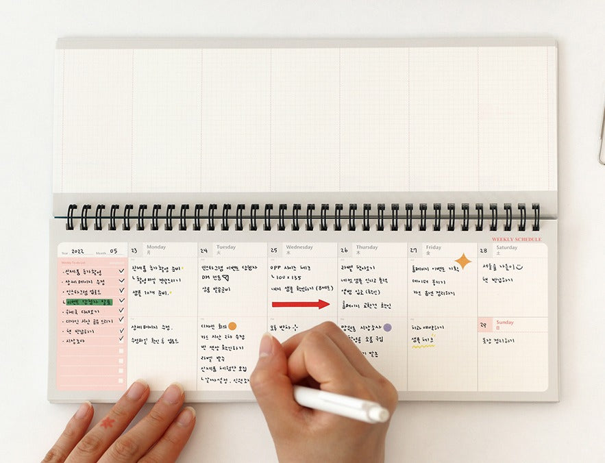 Brilliant weekly Standing Planner Scheduler - ZoocomingTree