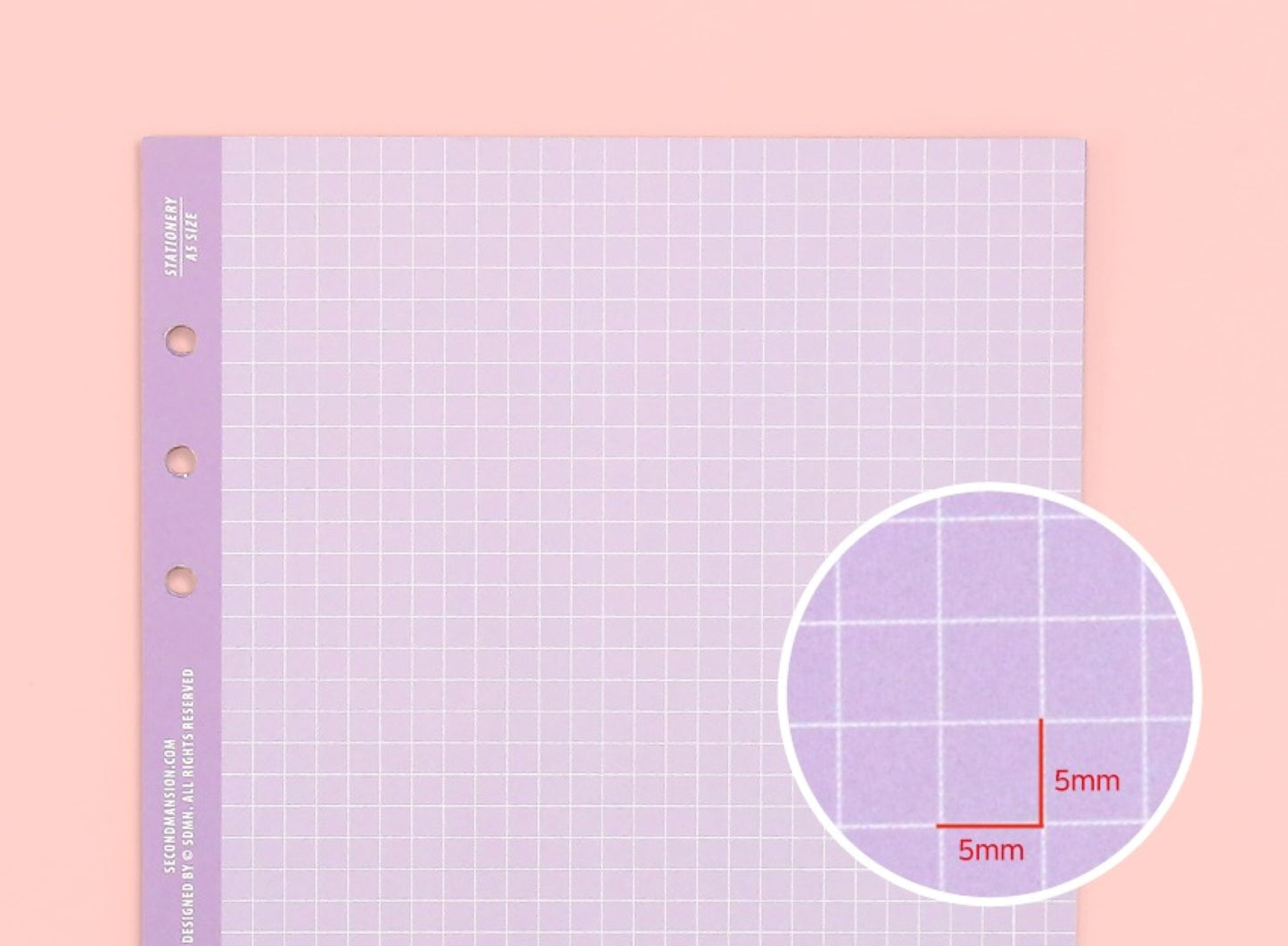 A5 Pastel Grid Refill Binder Inserts - ZoocomingTree