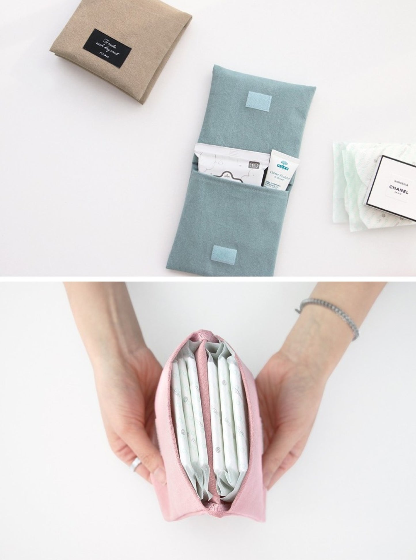 Pastel Color Cotton Sanitary Slim Pouch - ZoocomingTree