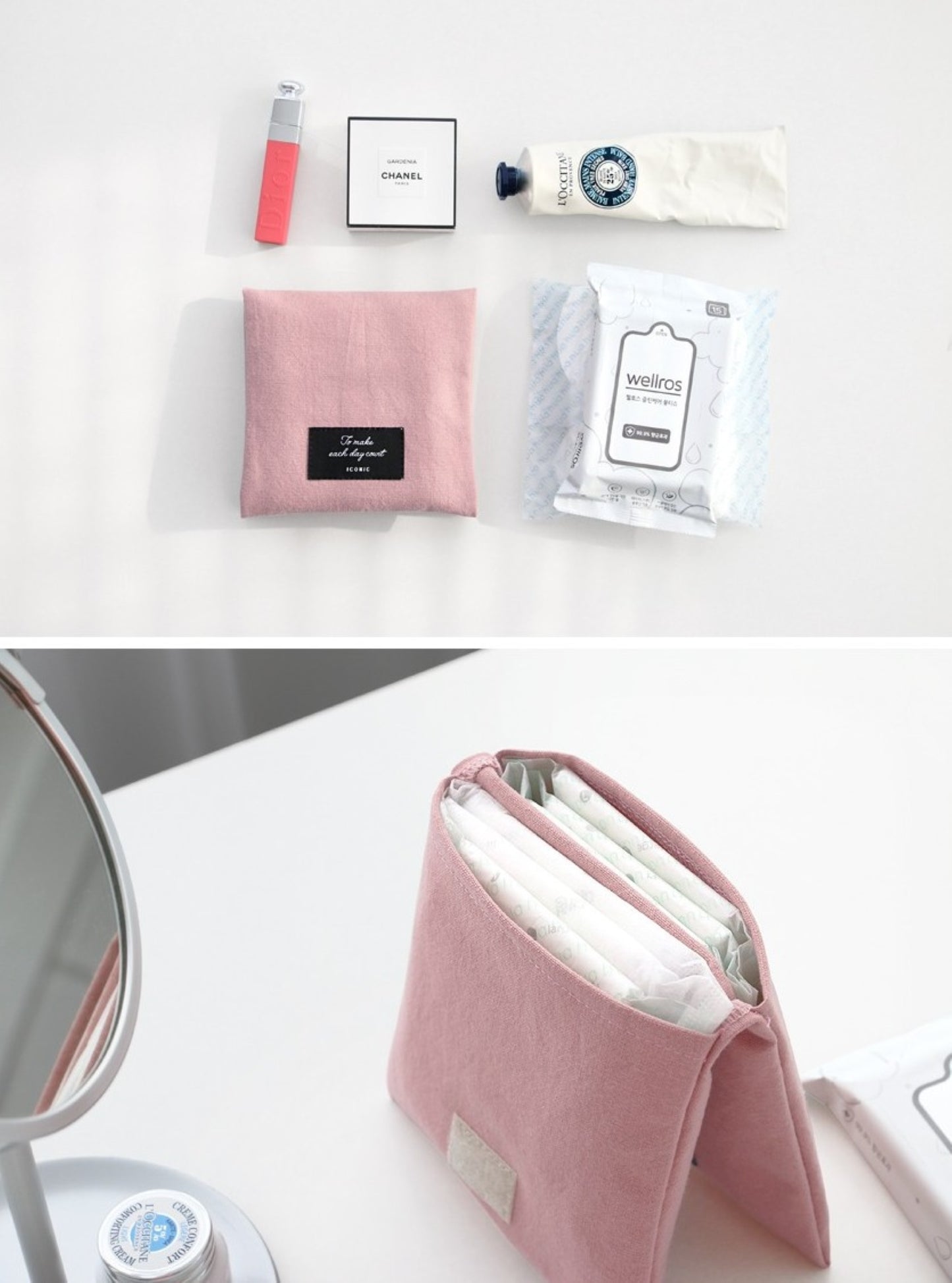 Pastel Color Cotton Sanitary Slim Pouch - ZoocomingTree