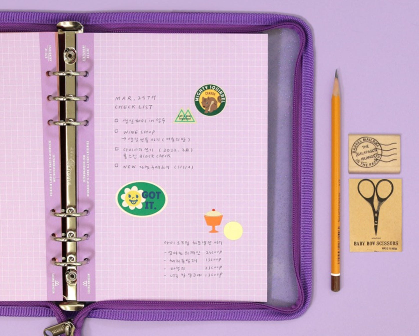A5 Pastel Grid Refill Binder Inserts - ZoocomingTree