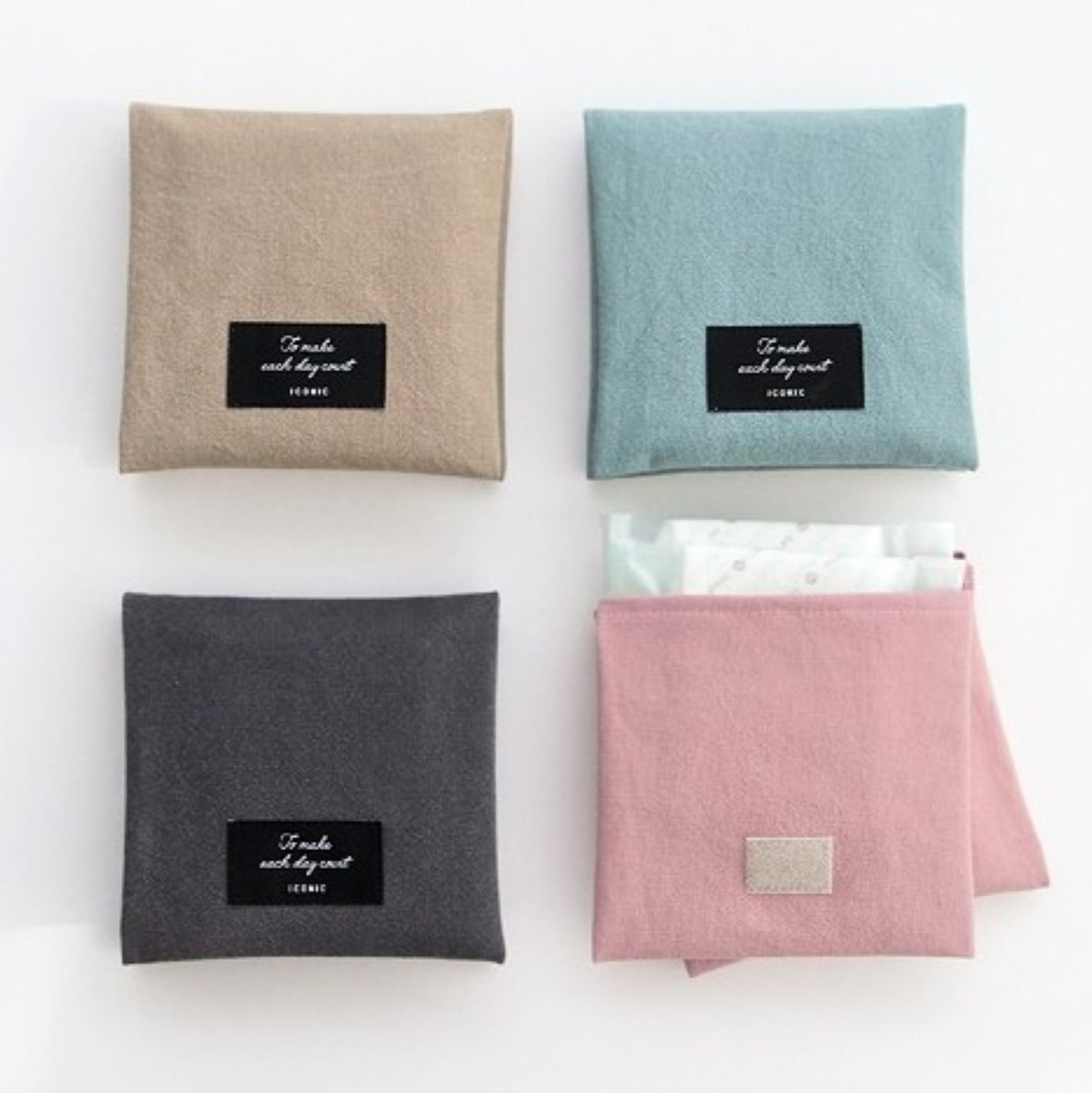 Pastel Color Cotton Sanitary Slim Pouch - ZoocomingTree