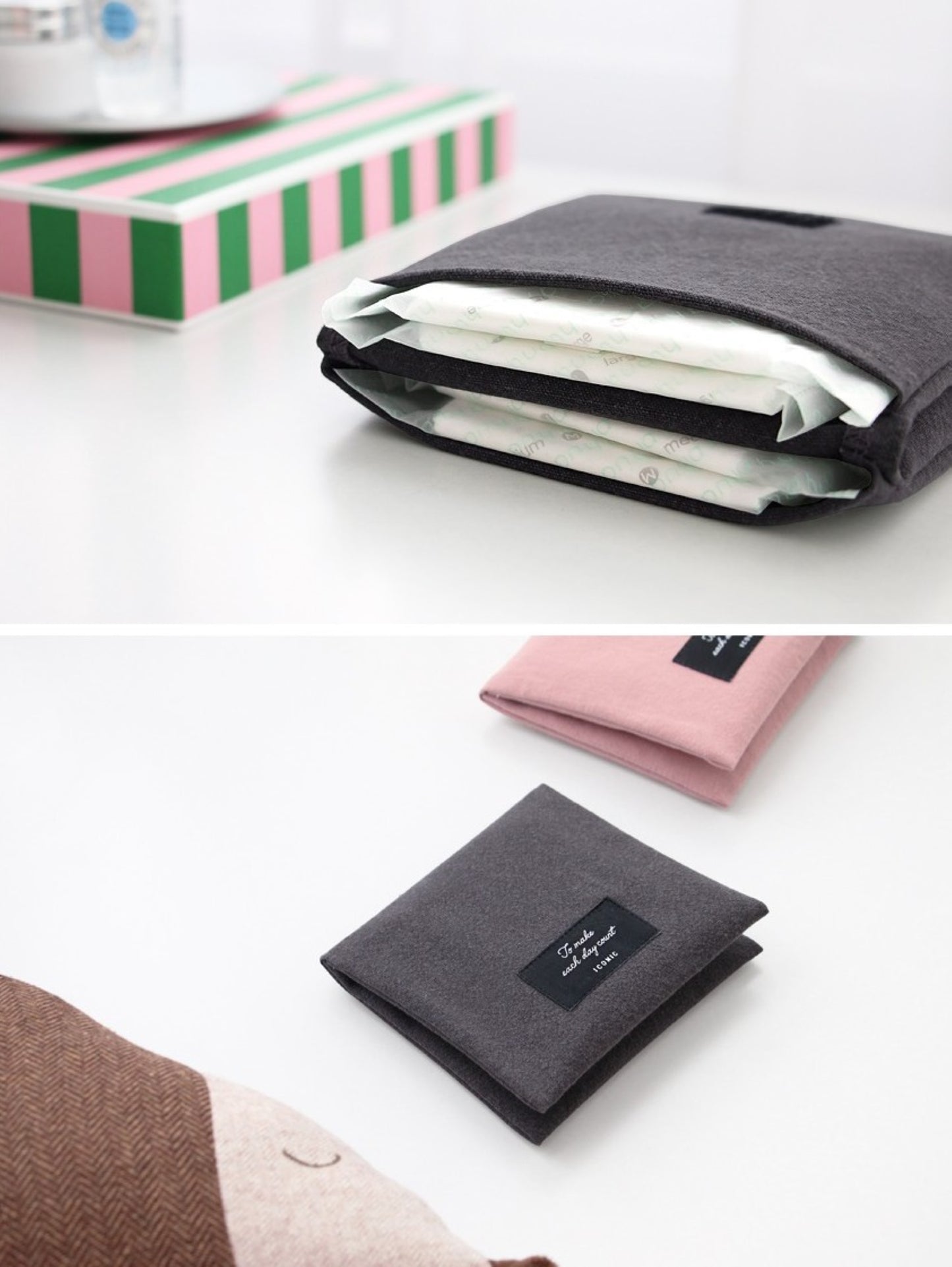 Pastel Color Cotton Sanitary Slim Pouch - ZoocomingTree