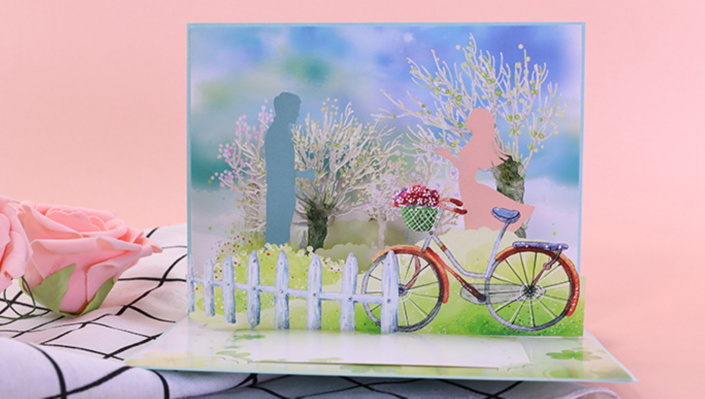 Romantic Engagement 3D Card - ZoocomingTree
