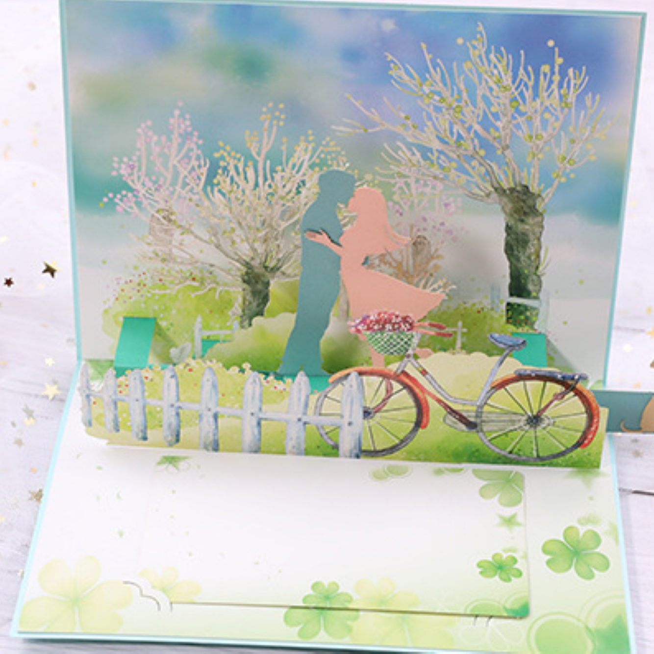 Romantic Engagement 3D Card - ZoocomingTree
