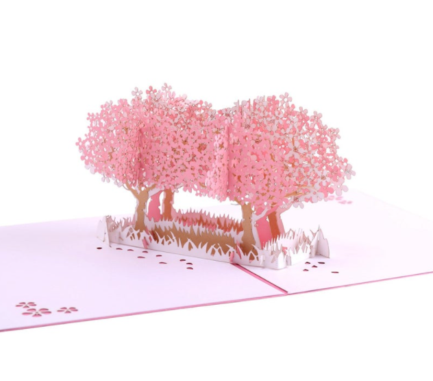 Cherry Blossom 3D Greeting Card - ZoocomingTree
