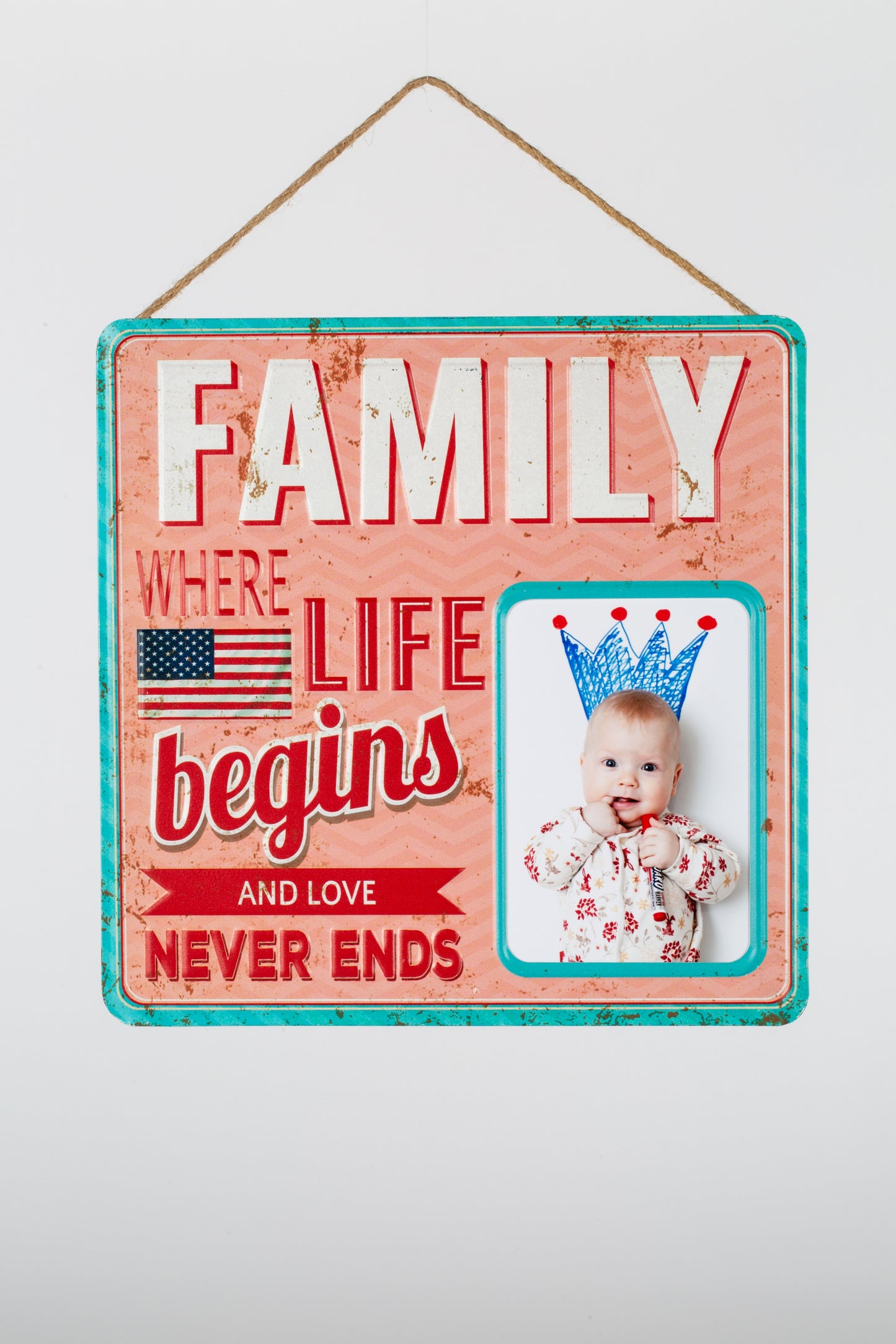 Family Tin Metal Sign Photo Frame - ZoocomingTree